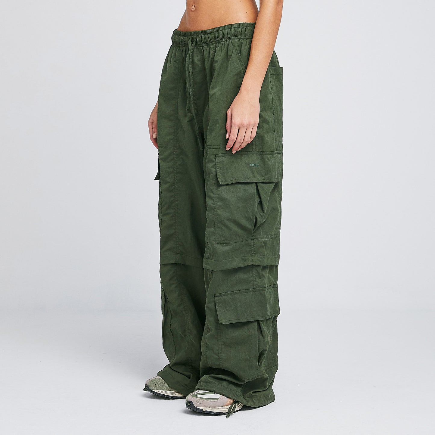 Active Baggy Cargo Pants Military Green