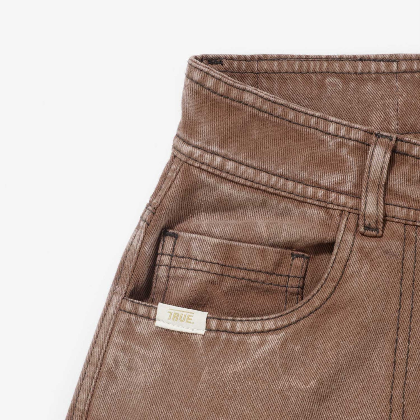 Cargo Multi-Pocket Pants Washed Brown