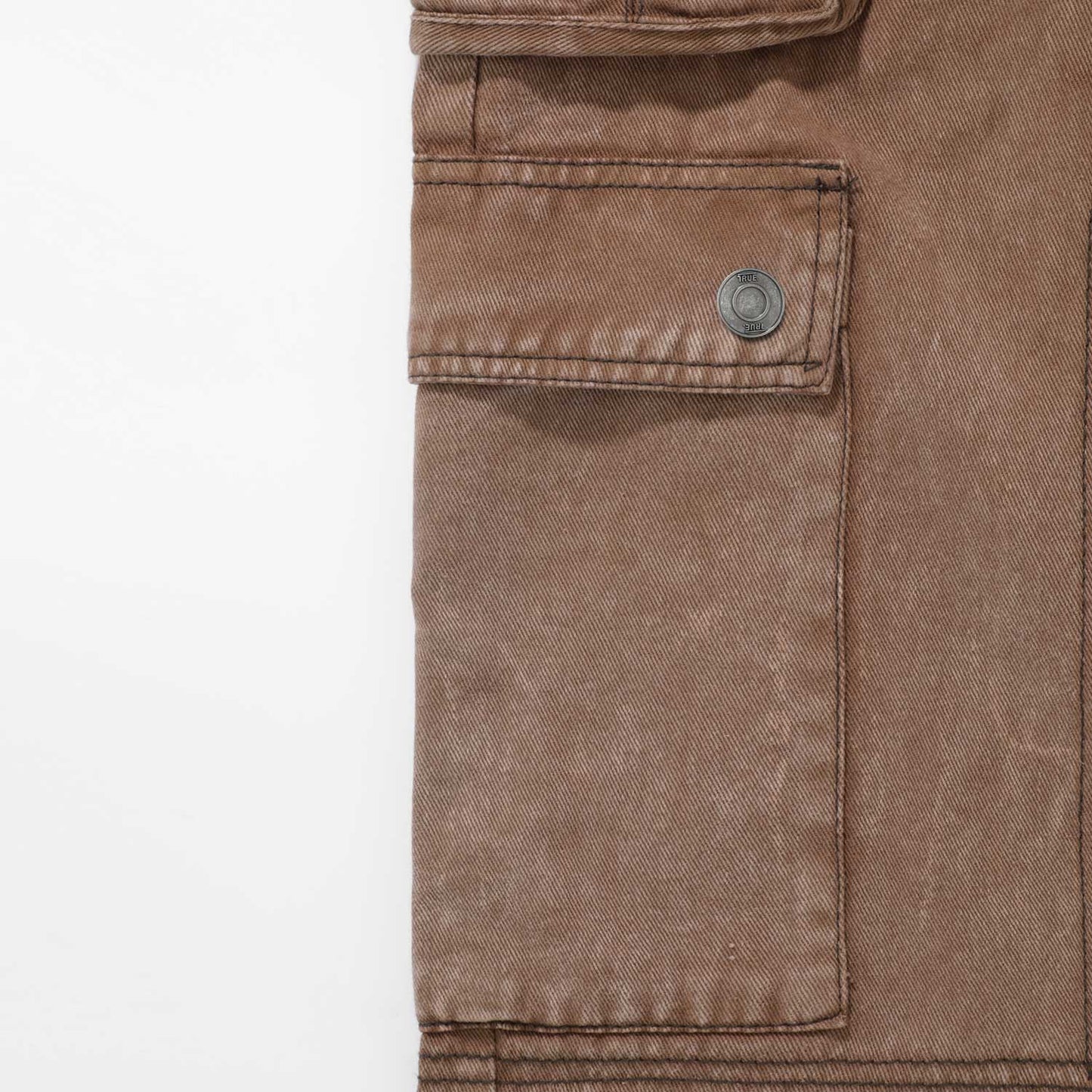 Cargo Multi-Pocket Pants Washed Brown