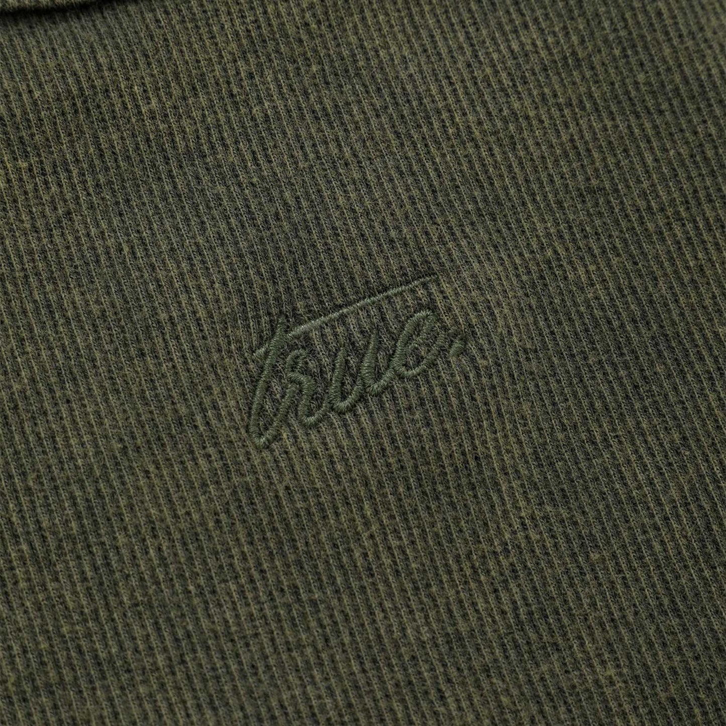 Core Ribbed Crop Tank Military Green