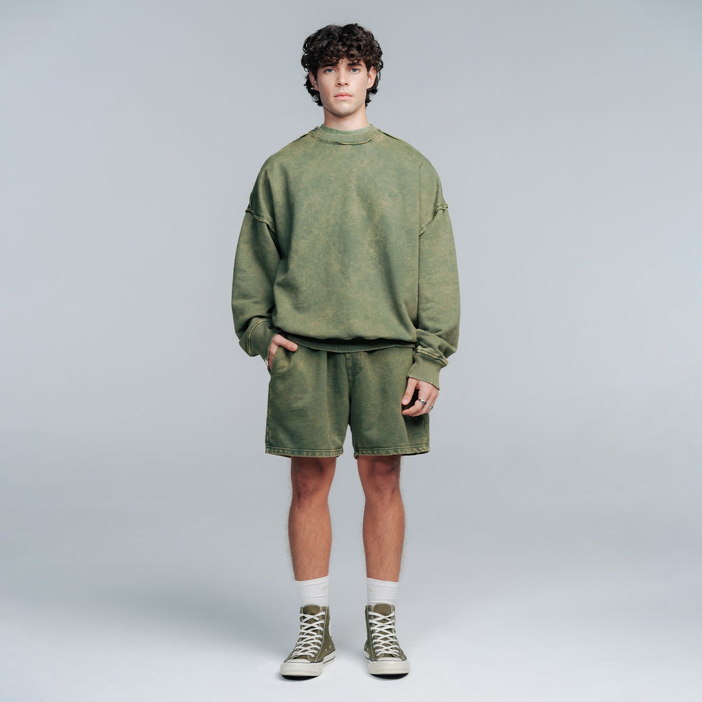 Core Washed Shorts Military