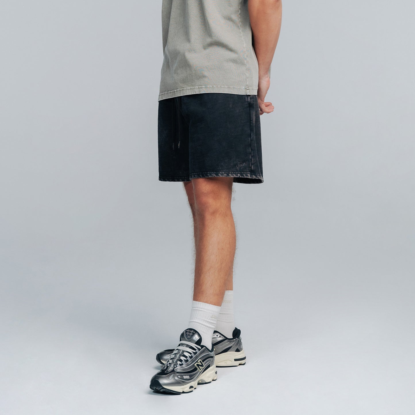 Core Washed Shorts Dark Grey