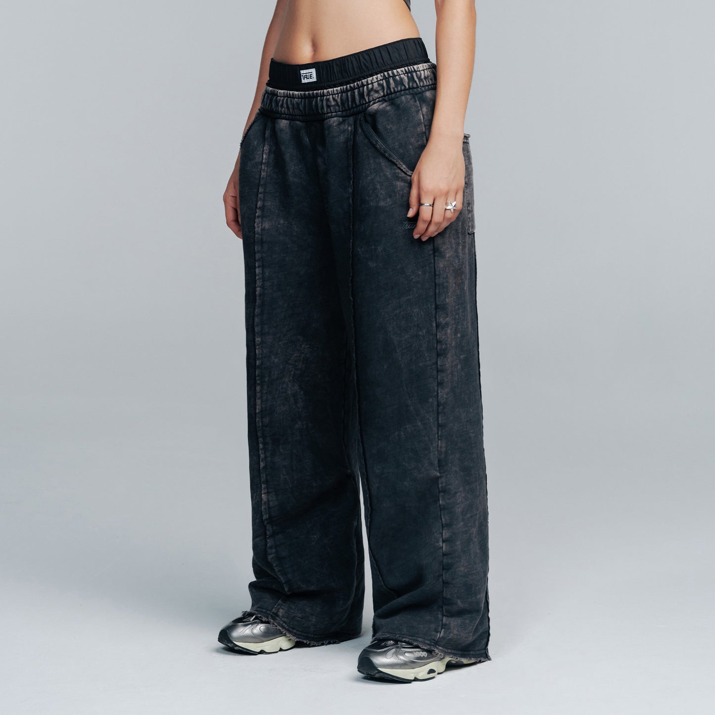 Washed Sweat Pants Dark Grey