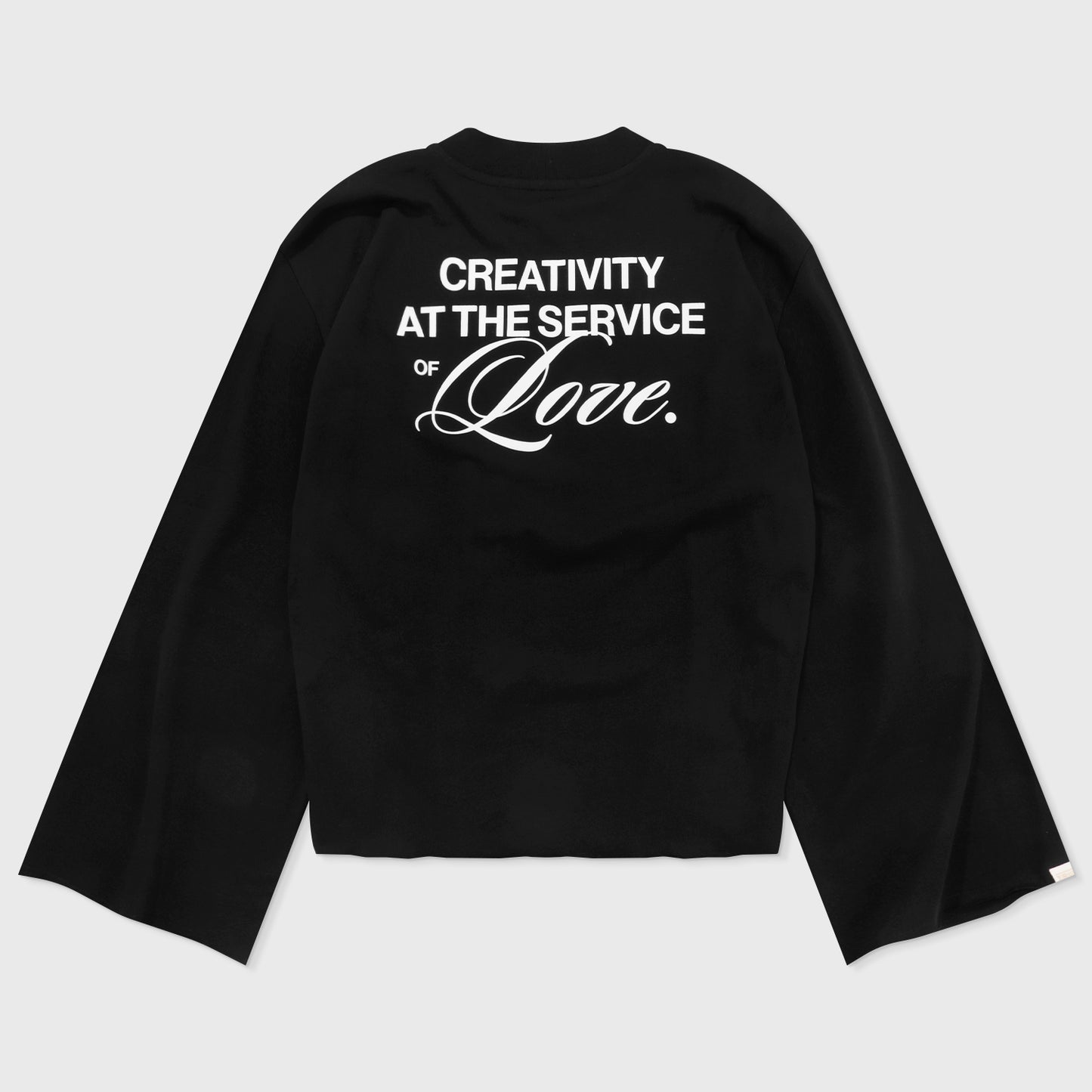 Creative Wide Long Sleeve Tee Black