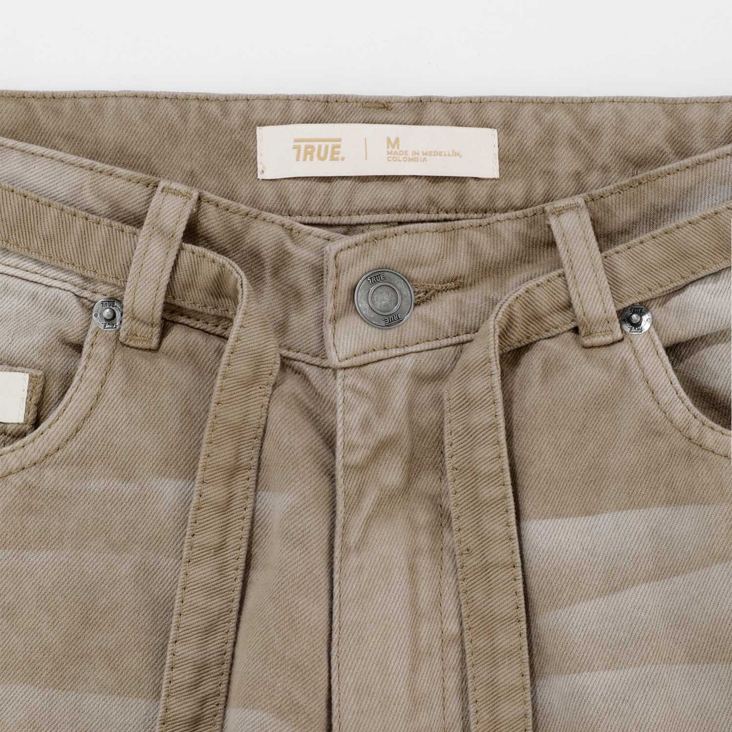 Dirty-Wash Mid-Rise Pants Sand