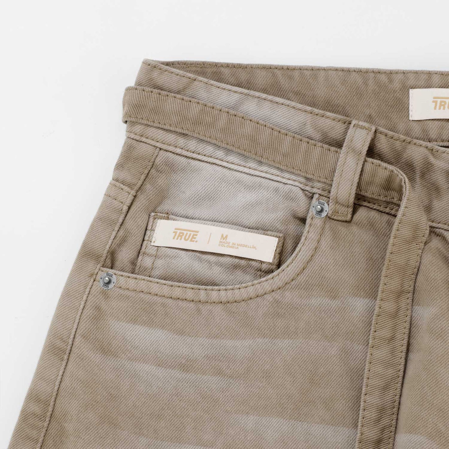 Dirty-Wash Mid-Rise Pants Sand