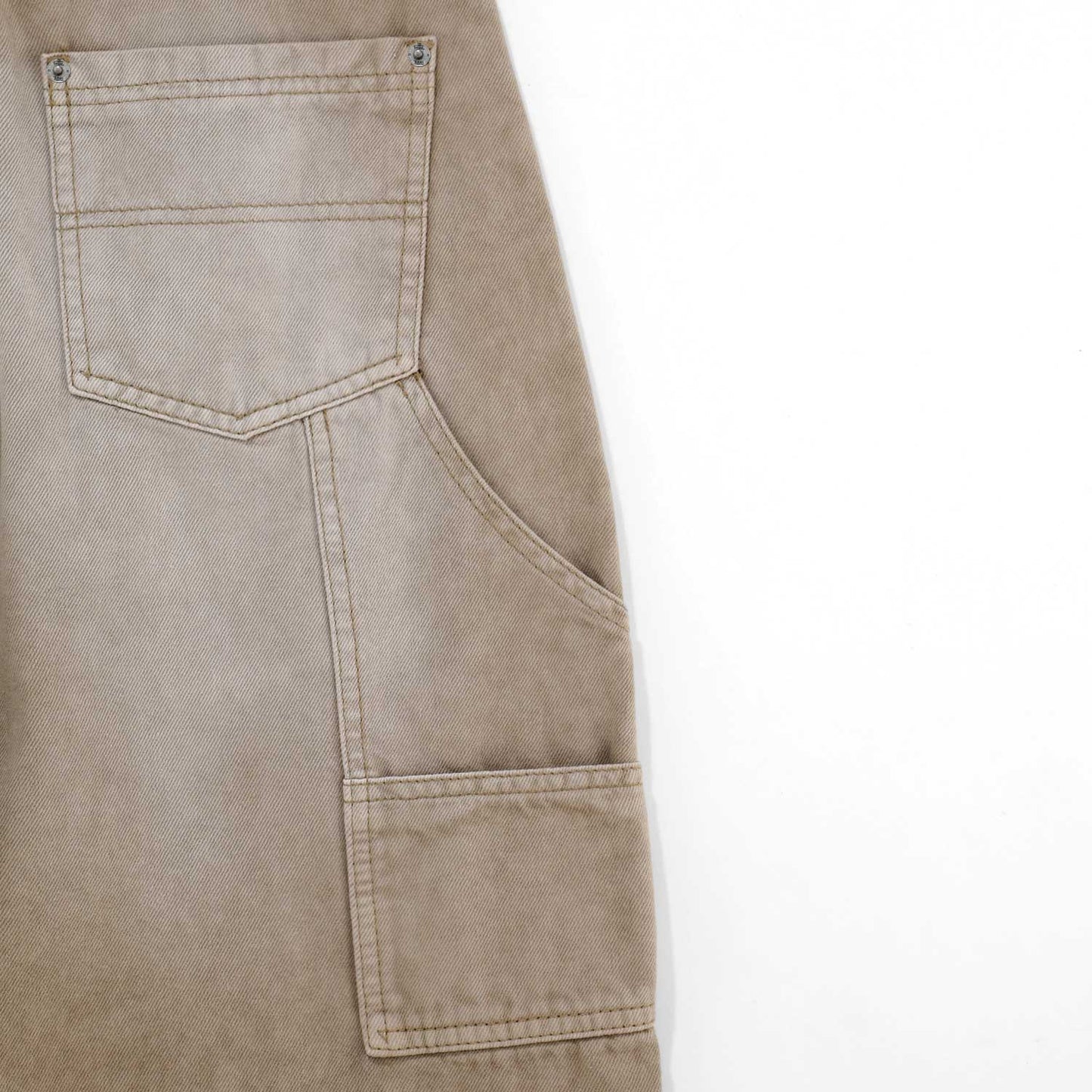 Dirty-Wash Mid-Rise Pants Sand