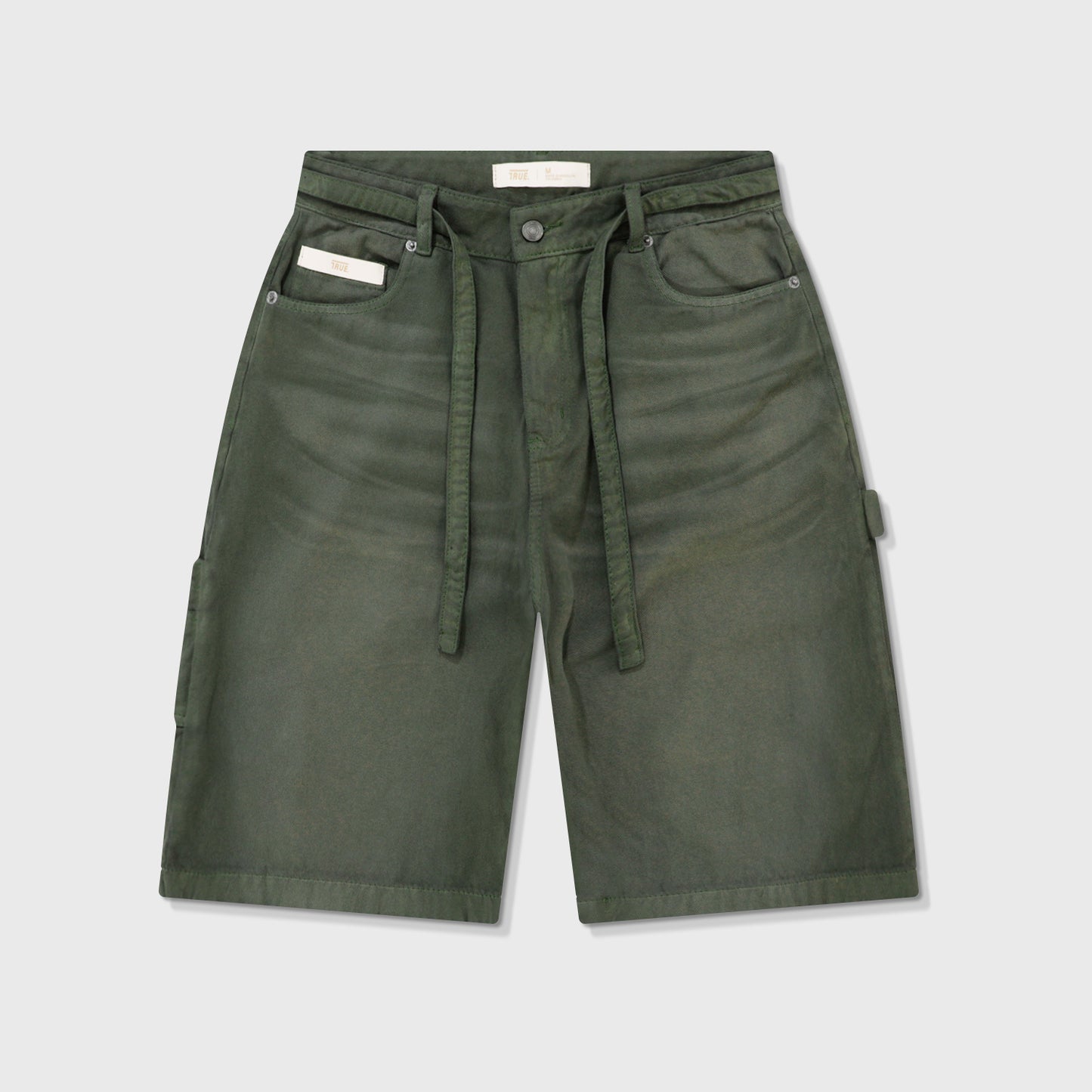 Dirty-Wash Jorts Military Green