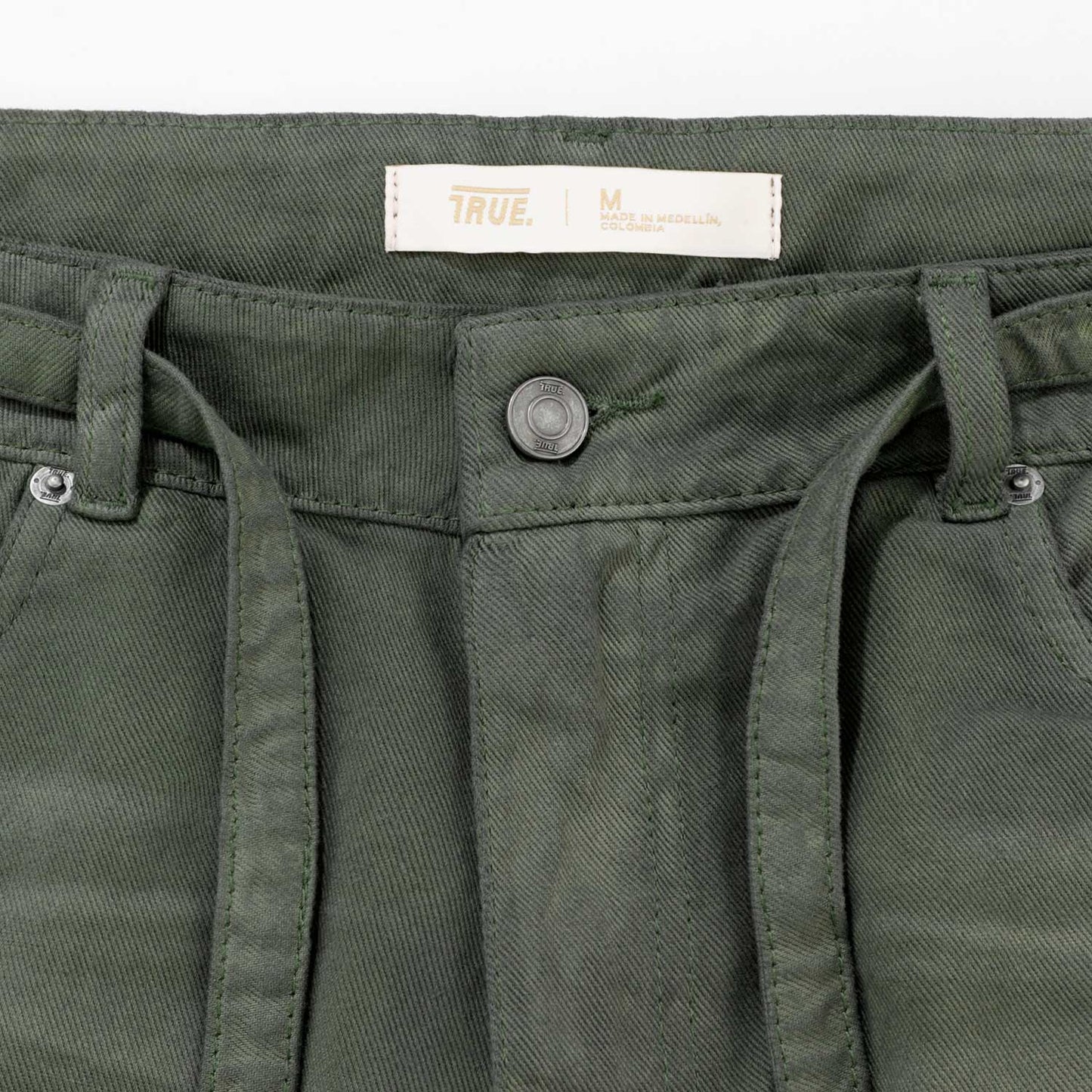 Dirty-Wash Jorts Military Green