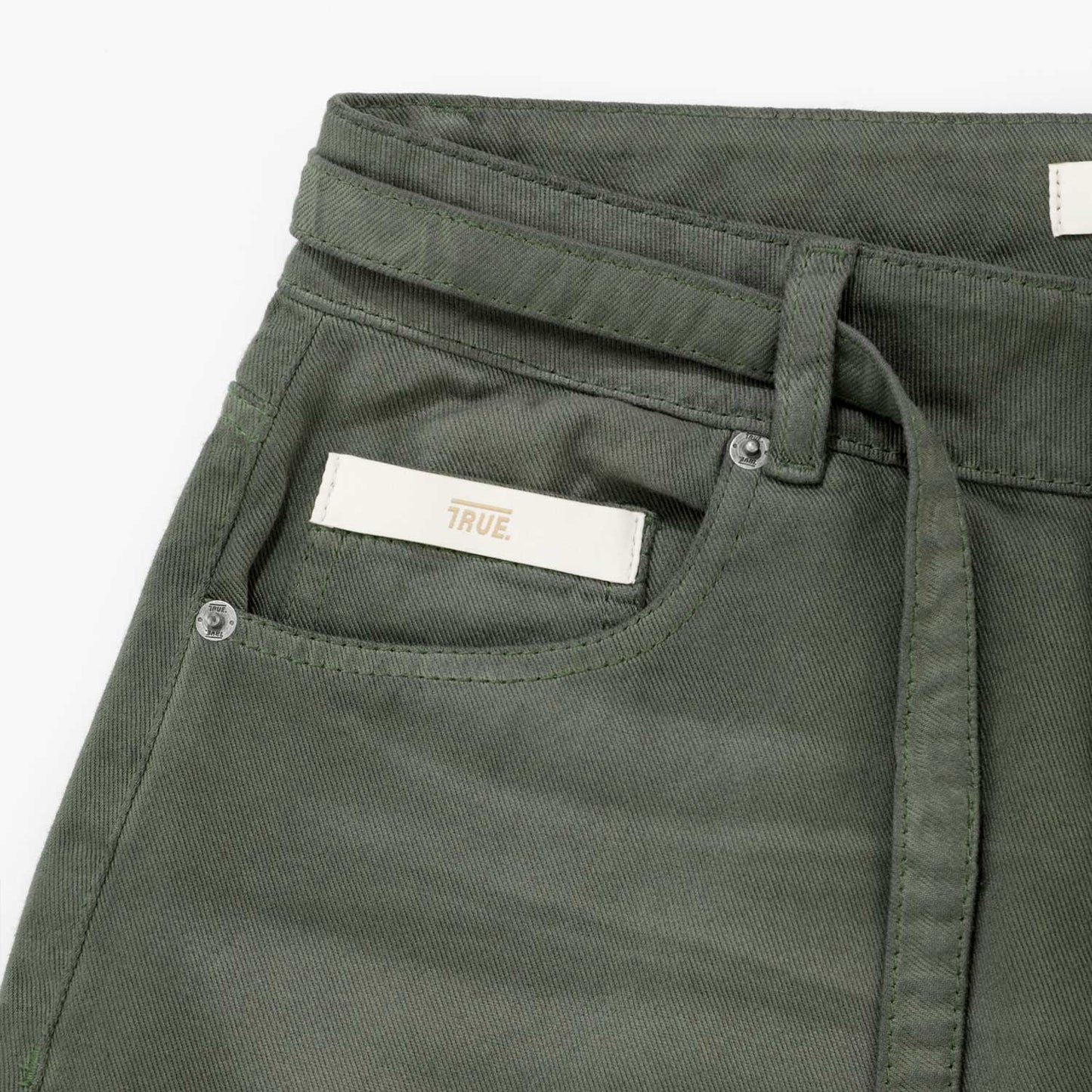 Dirty-Wash Jorts Military Green