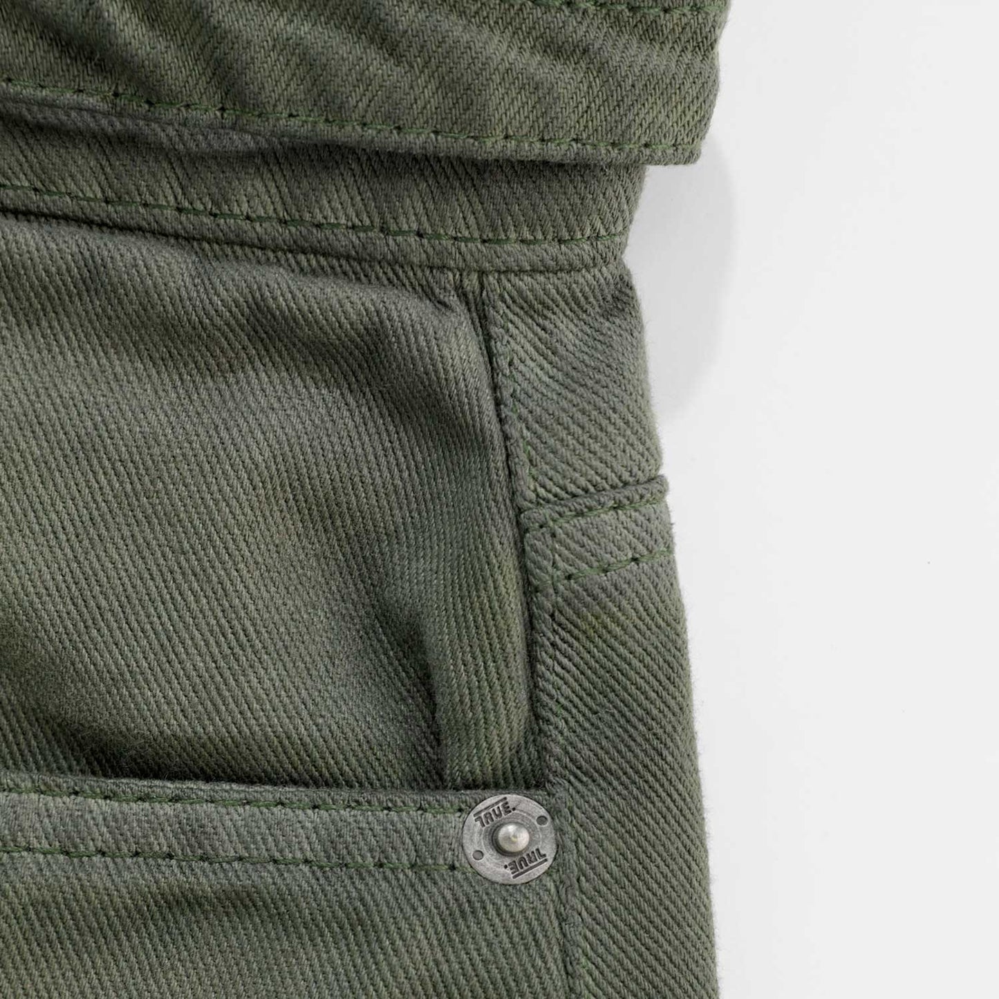 Dirty-Wash Jorts Military Green