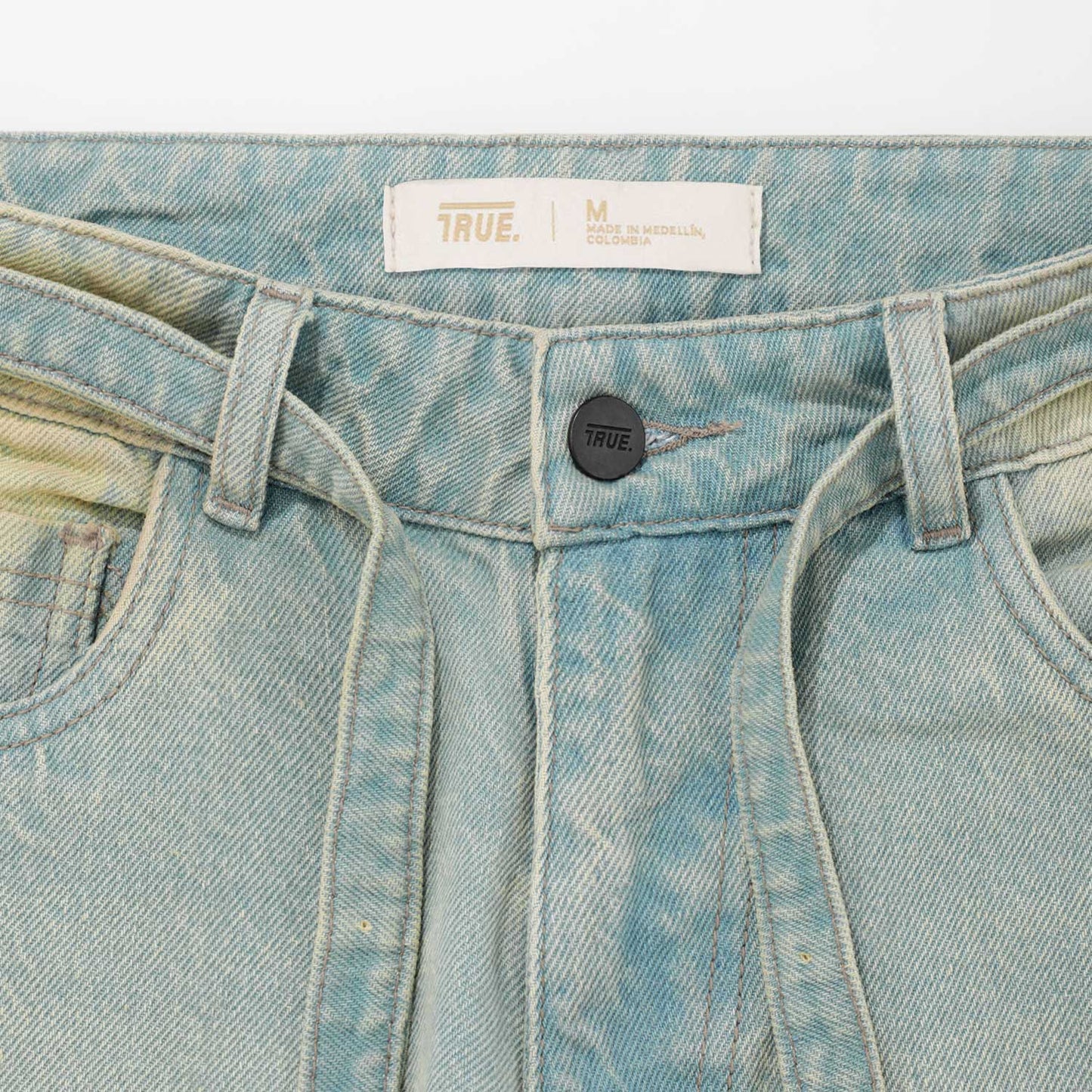 Dirty Wide-Leg Jeans Blue