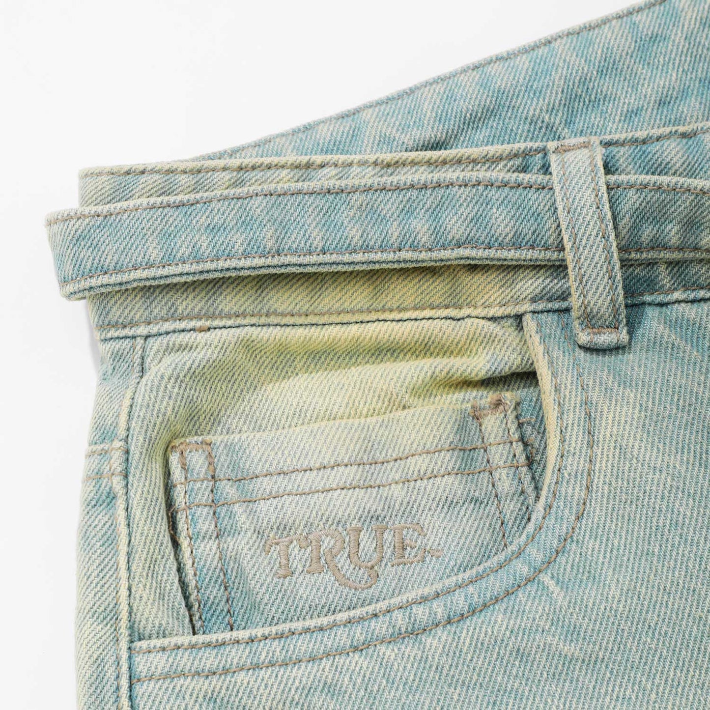 Dirty Wide-Leg Jeans Blue
