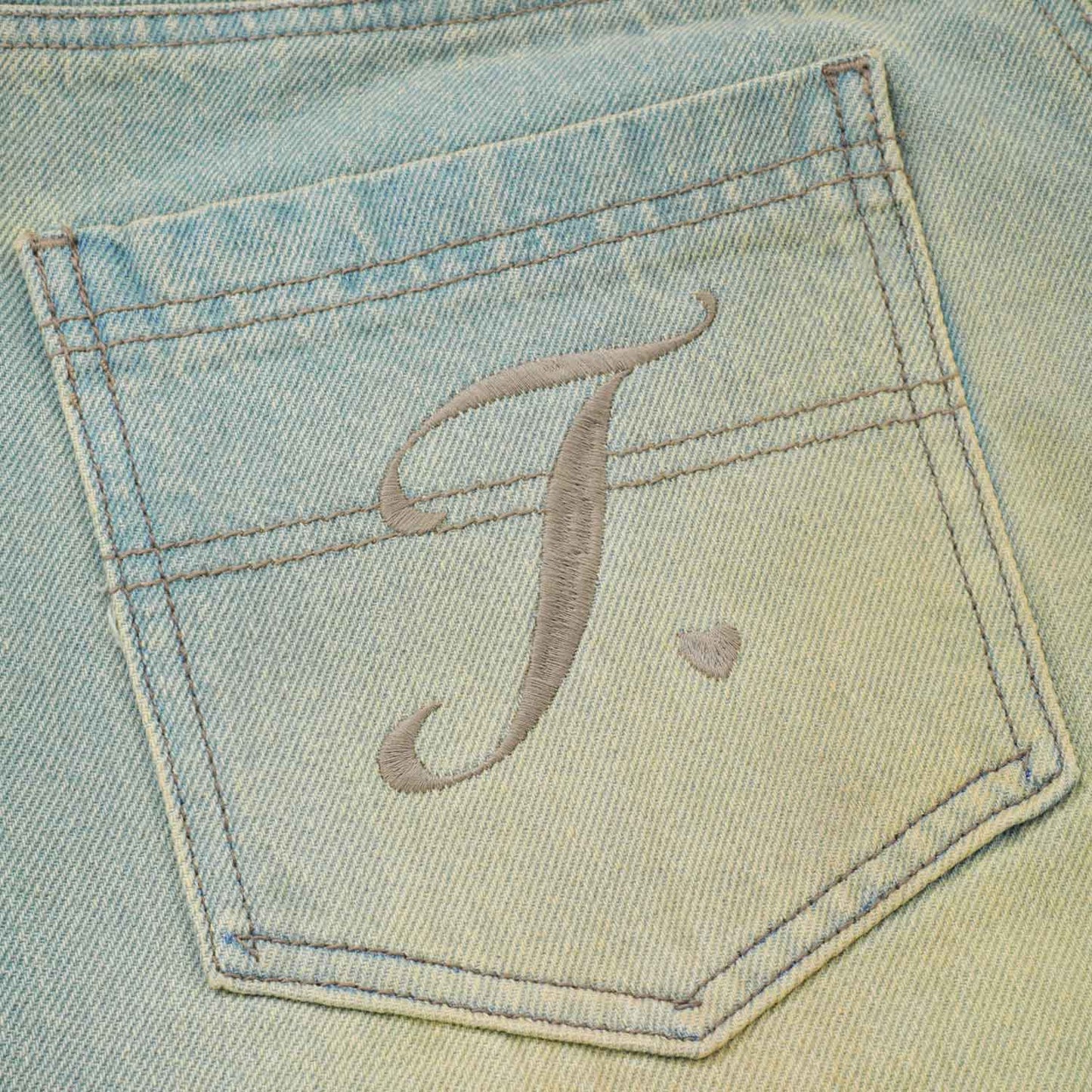 Dirty Wide-Leg Jeans Blue