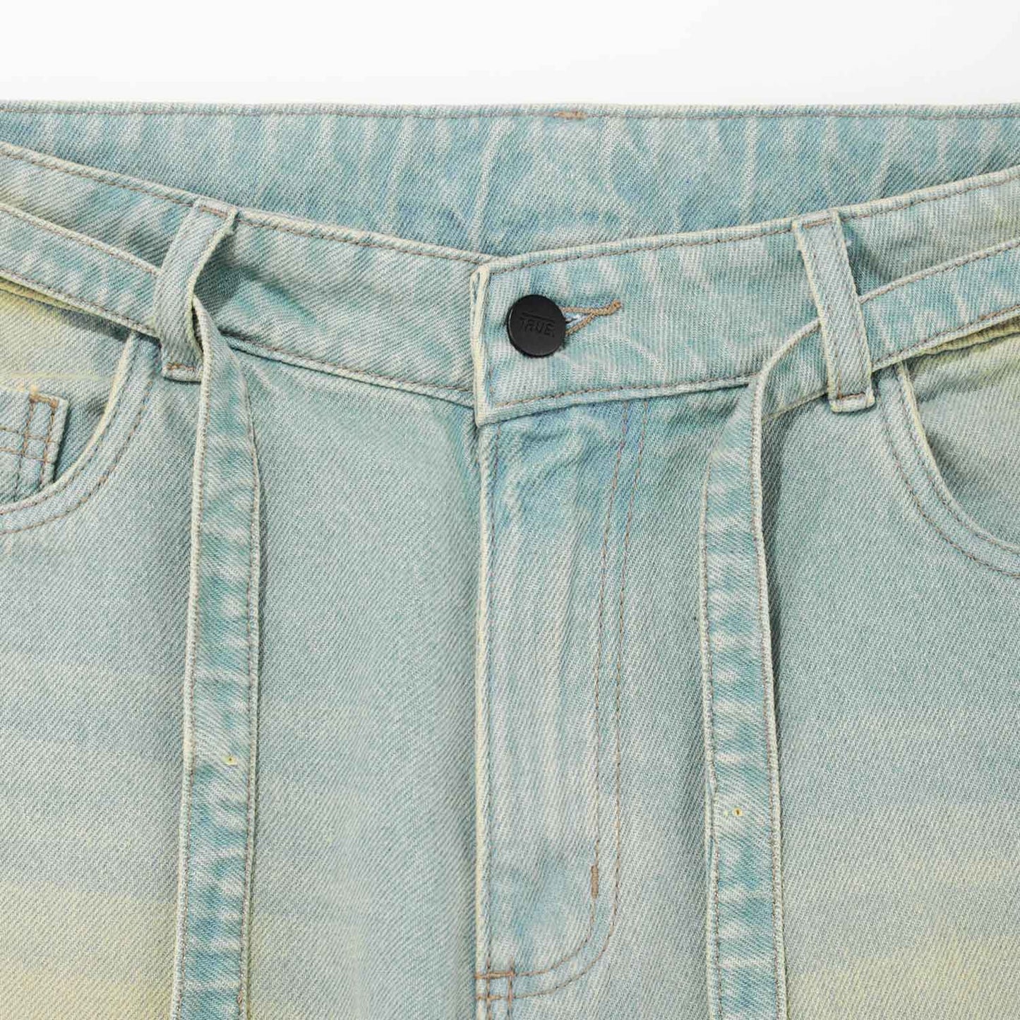 Dirty Wide-Leg Jorts Blue