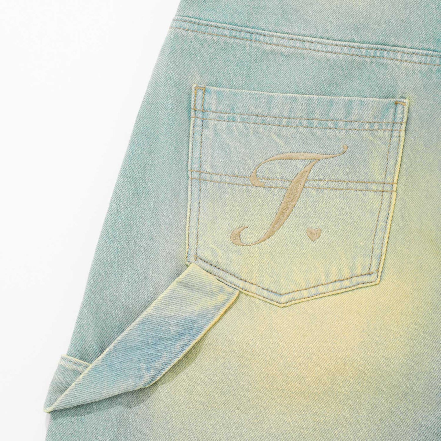 Dirty Wide-Leg Jorts Blue