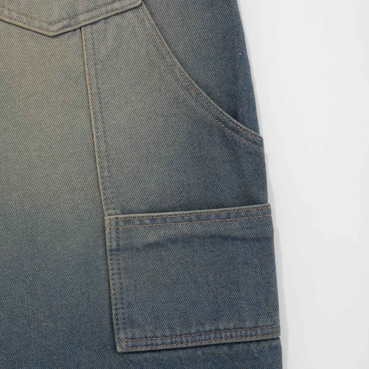 Dirty Wide-Leg Jorts Dark Blue
