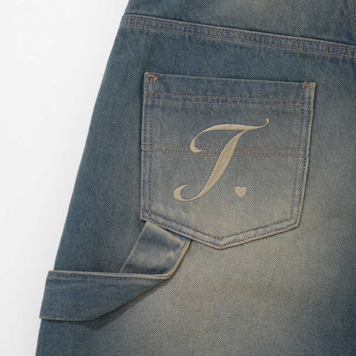 Dirty Wide-Leg Jorts Dark Blue