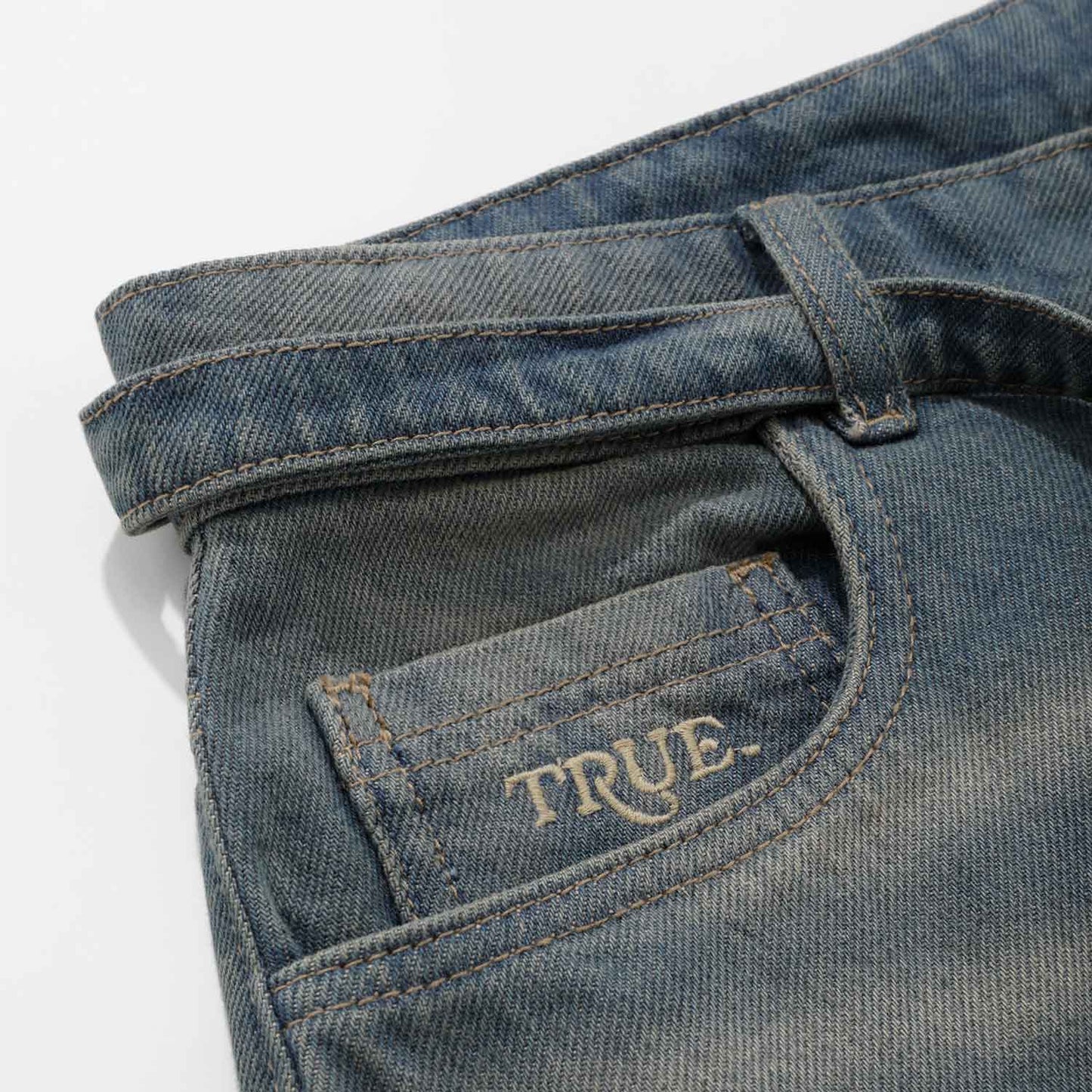 Dirty Wide-Leg Jorts Dark Blue