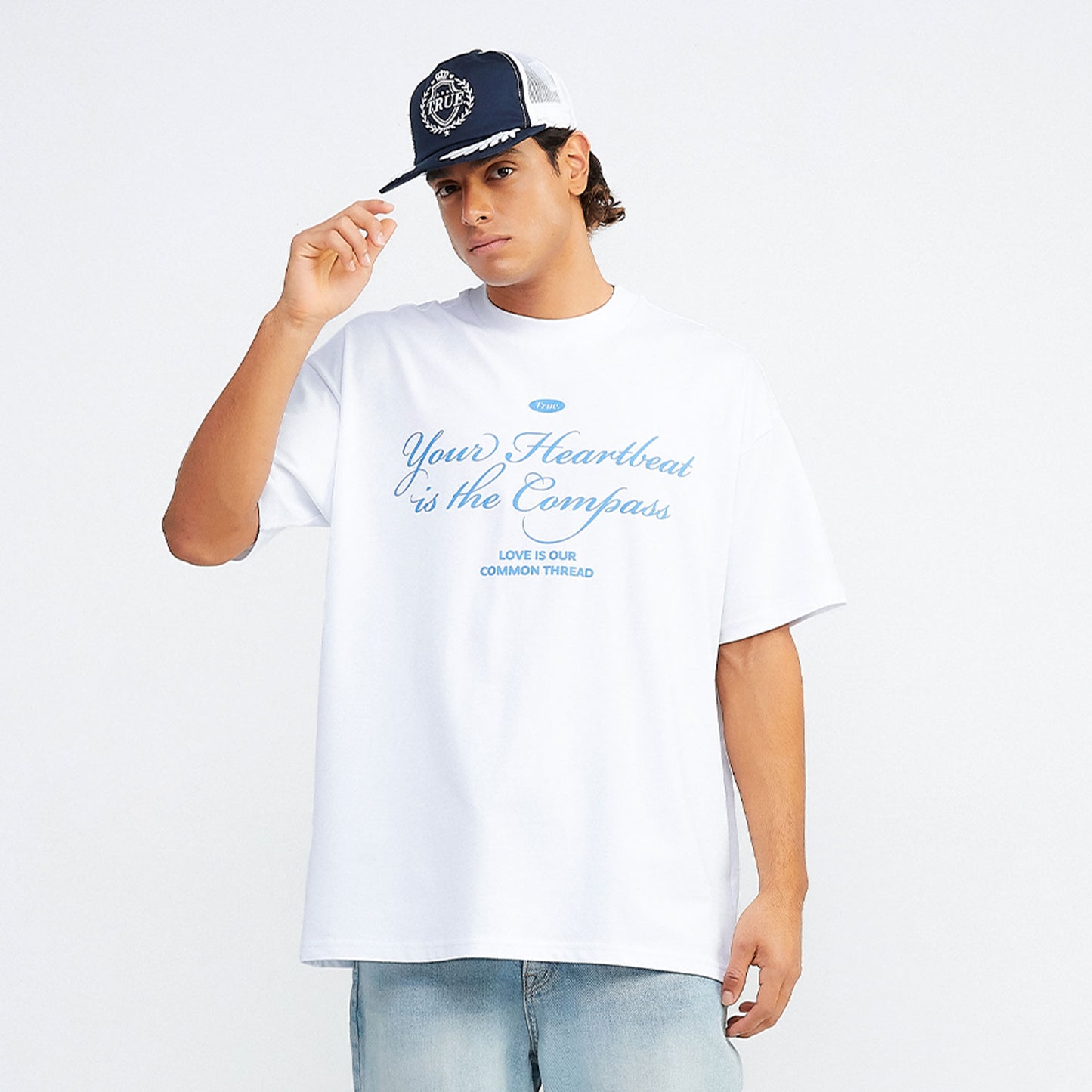 Heartbeat Oversized T-Shirt White
