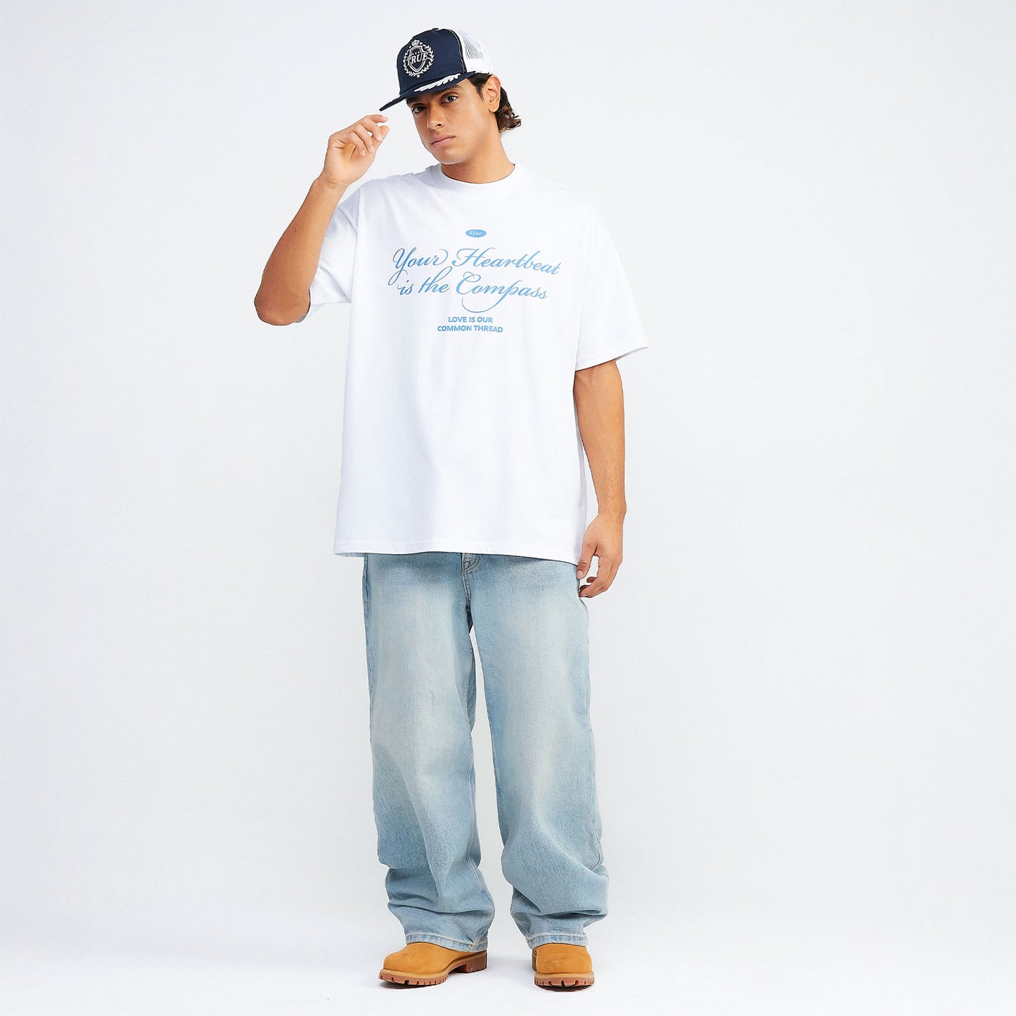 Heartbeat Oversized T-Shirt White