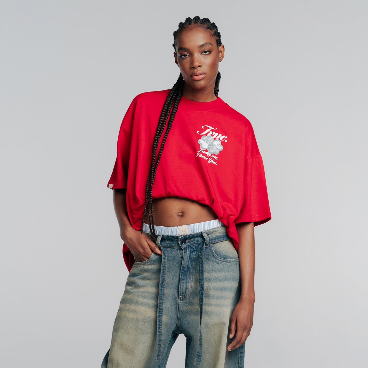Lucky Oversized T-Shirt Red
