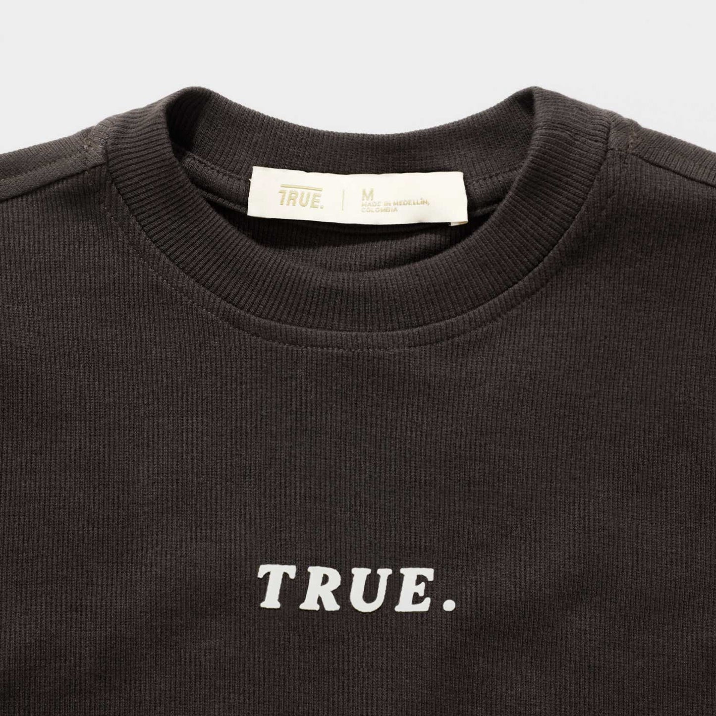 Ribbed Slim Tee Brown
