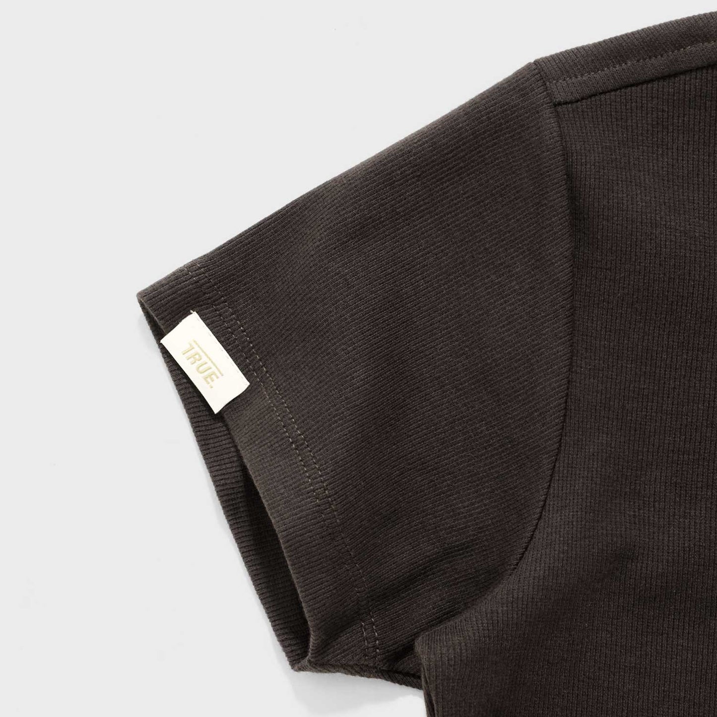Ribbed Slim Tee Brown