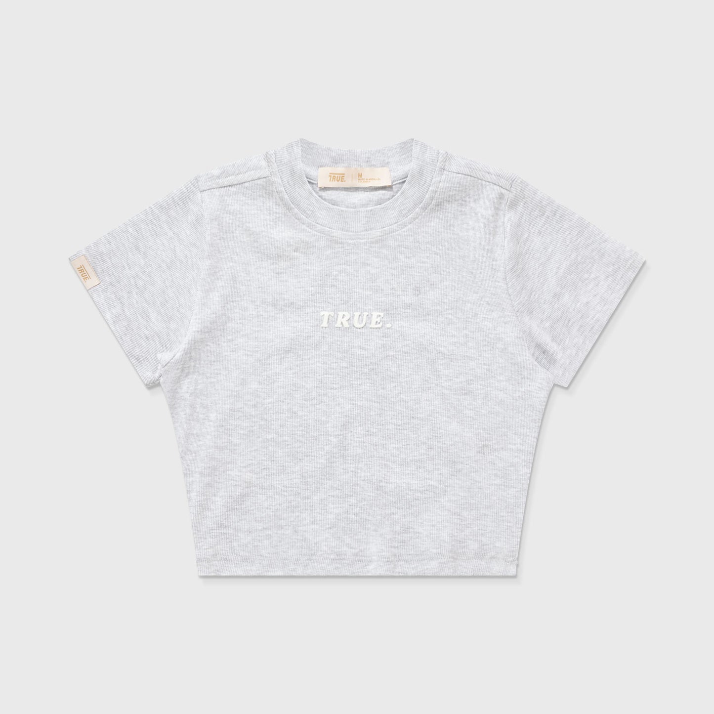 Ribbed Slim Tee Gray