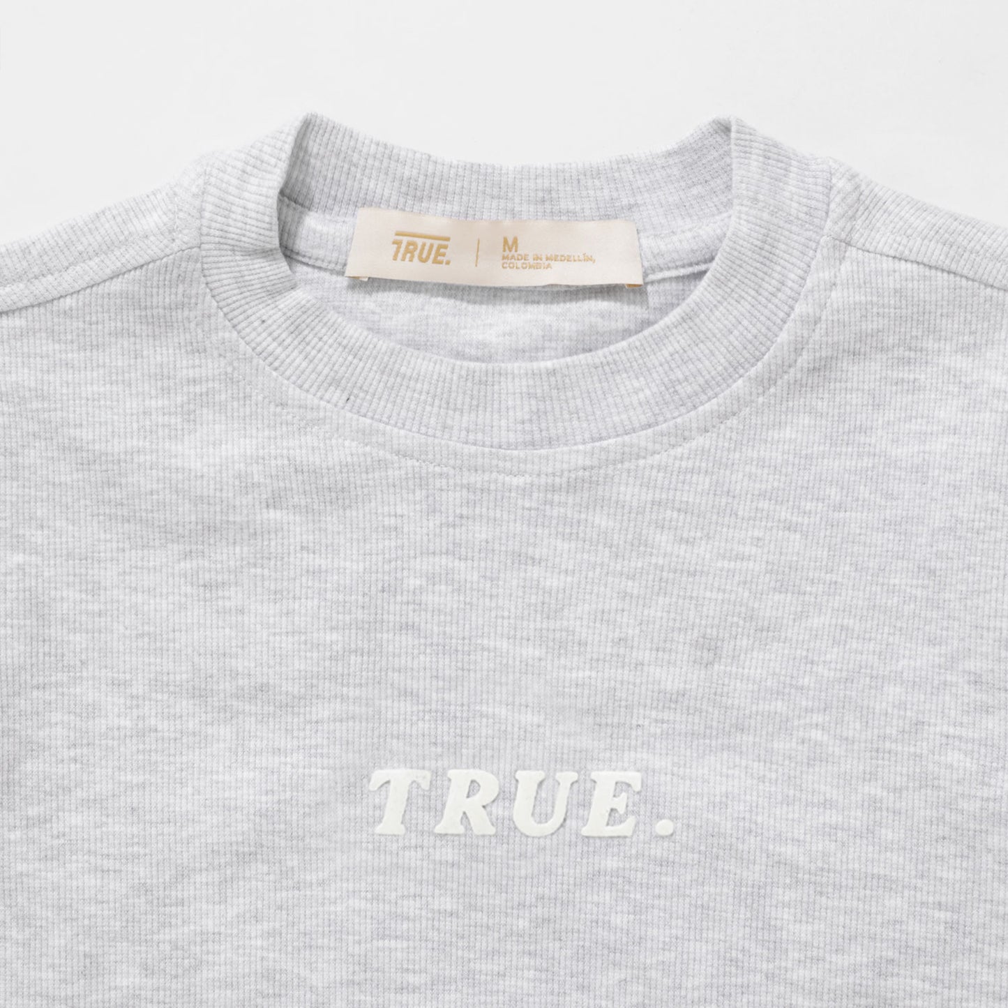 Ribbed Slim Tee Gray