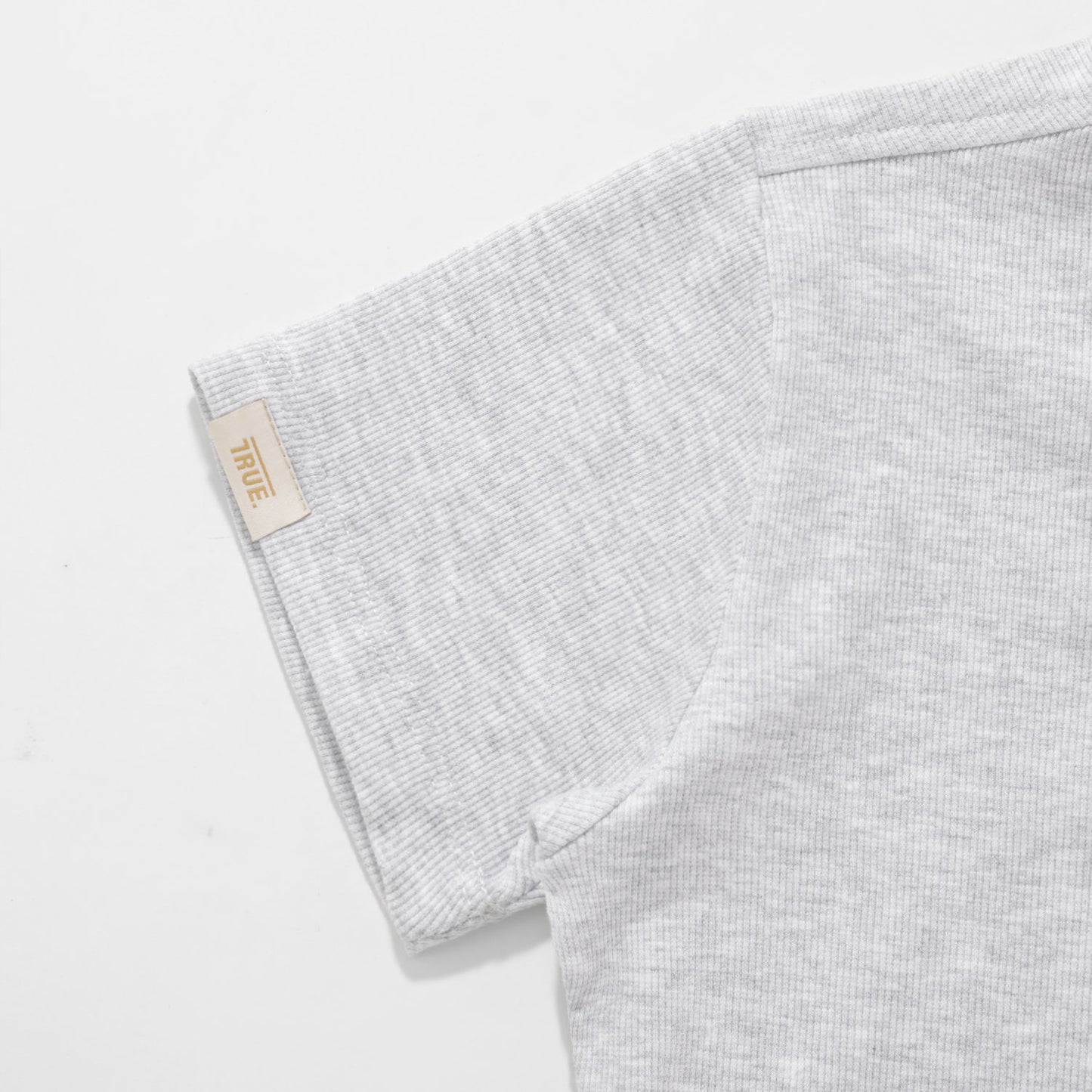 Ribbed Slim Tee Gray