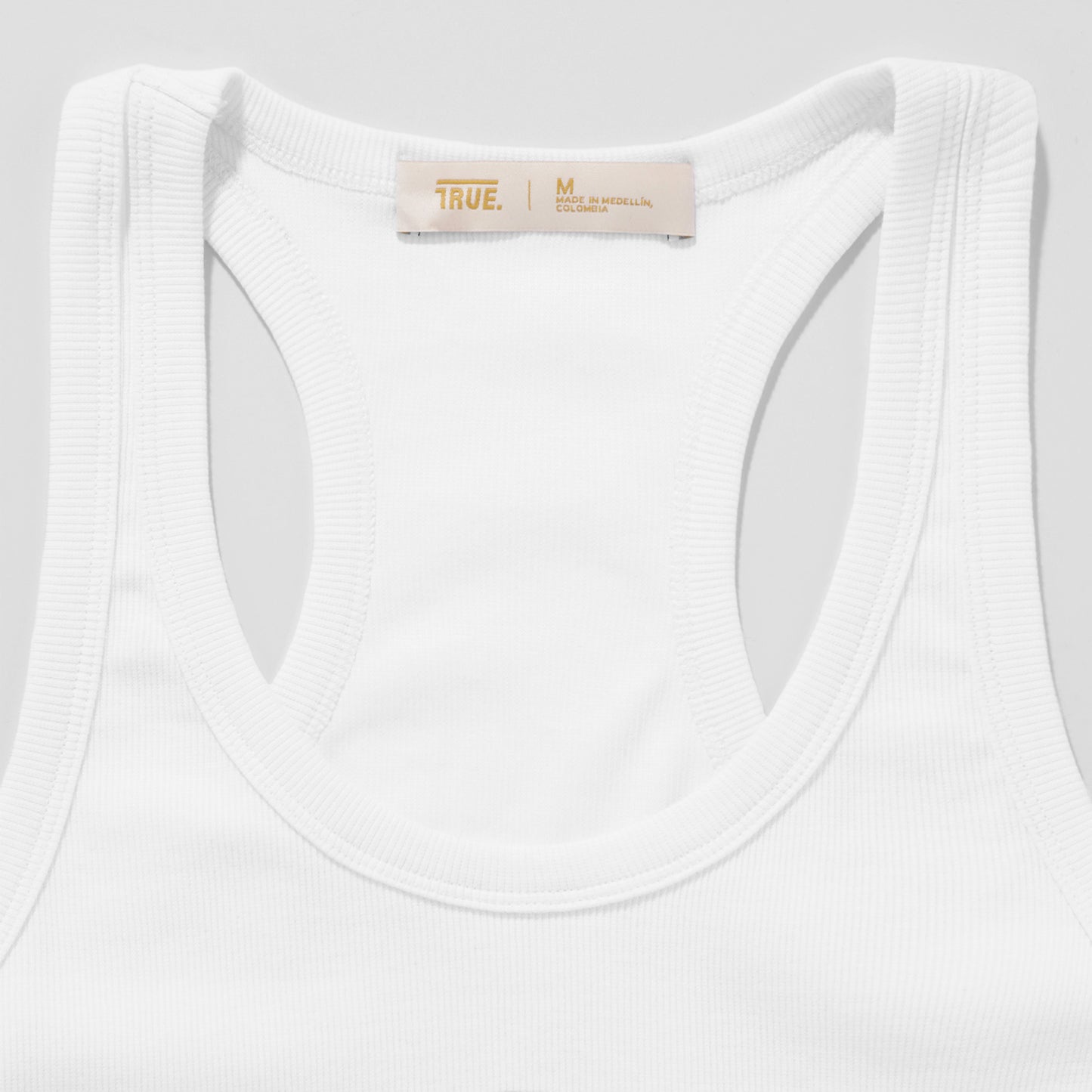Signature Ribbed Tank Top White