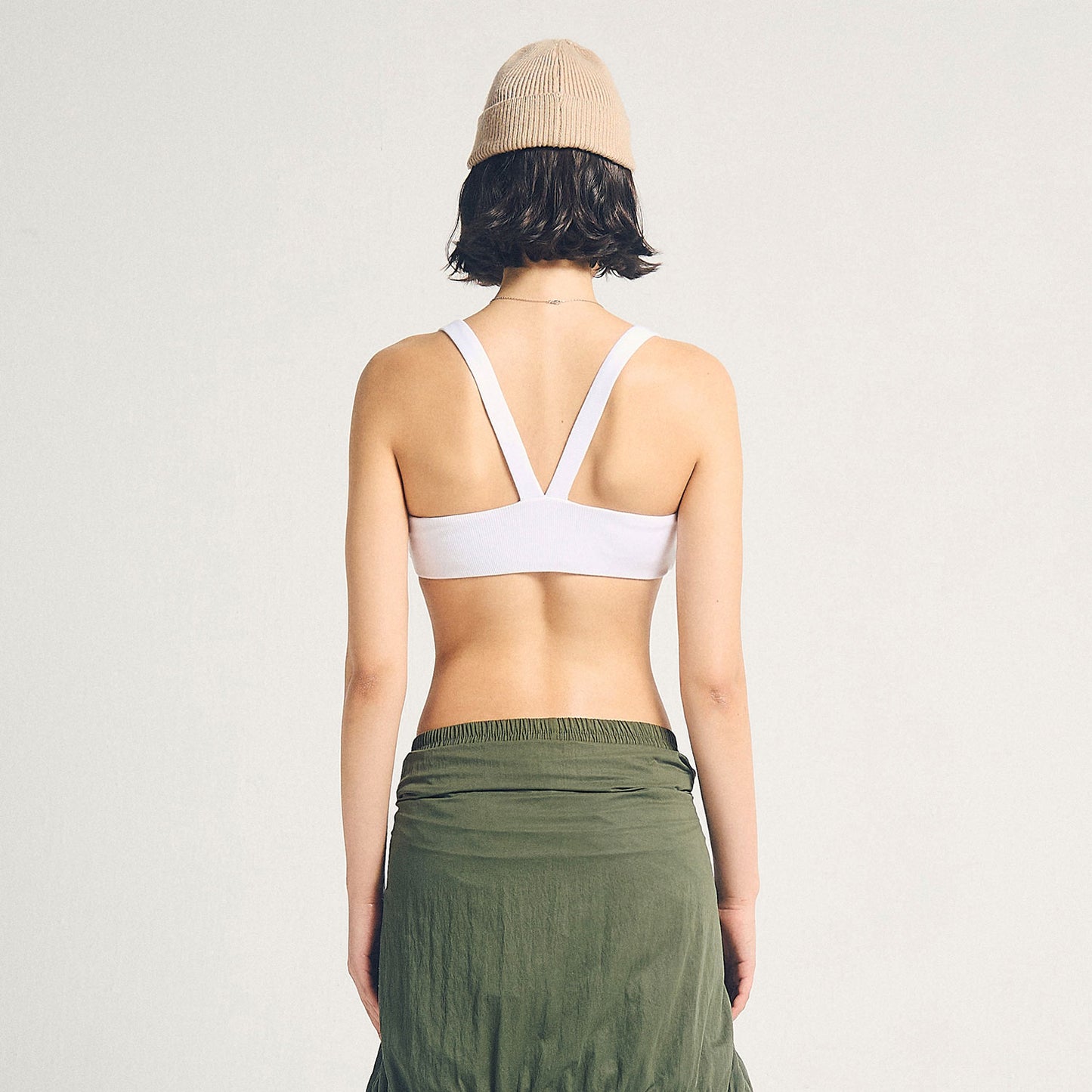 Signature Ribbed Top White