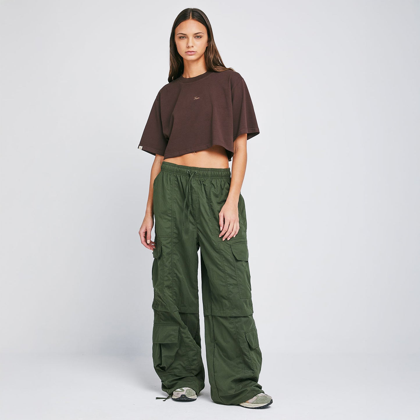 Signature Crop Top Brown