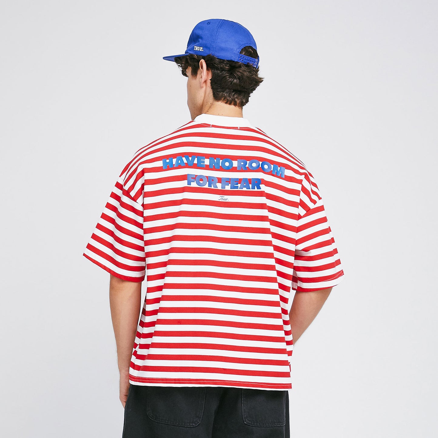 Striped No Fear Tee Red