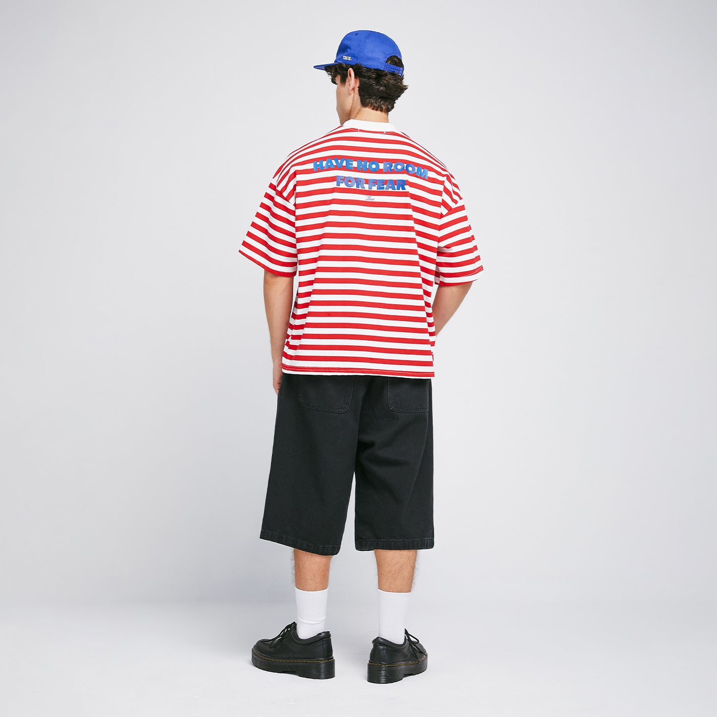 Striped No Fear Tee Red