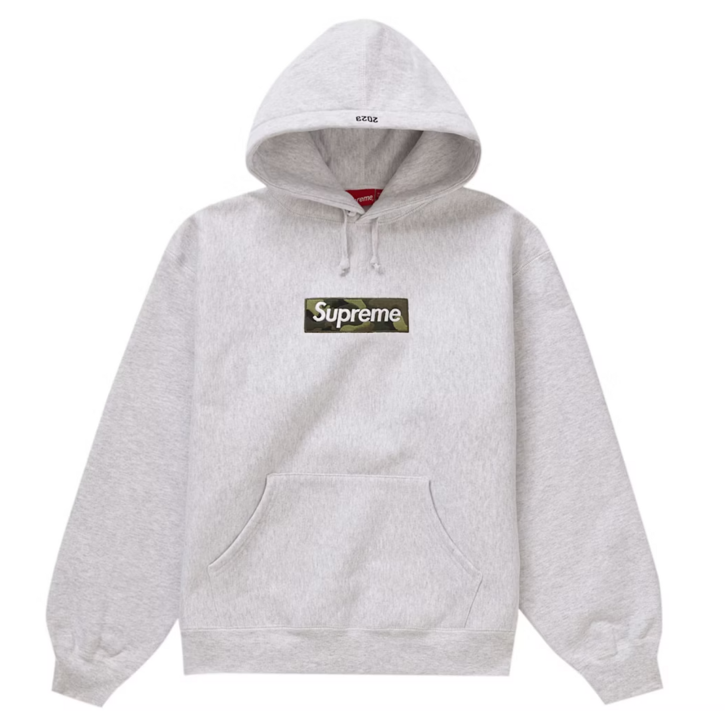 SUPREME BOX LOGO HOODED SWEATSHIRT FW23 ASH GREY