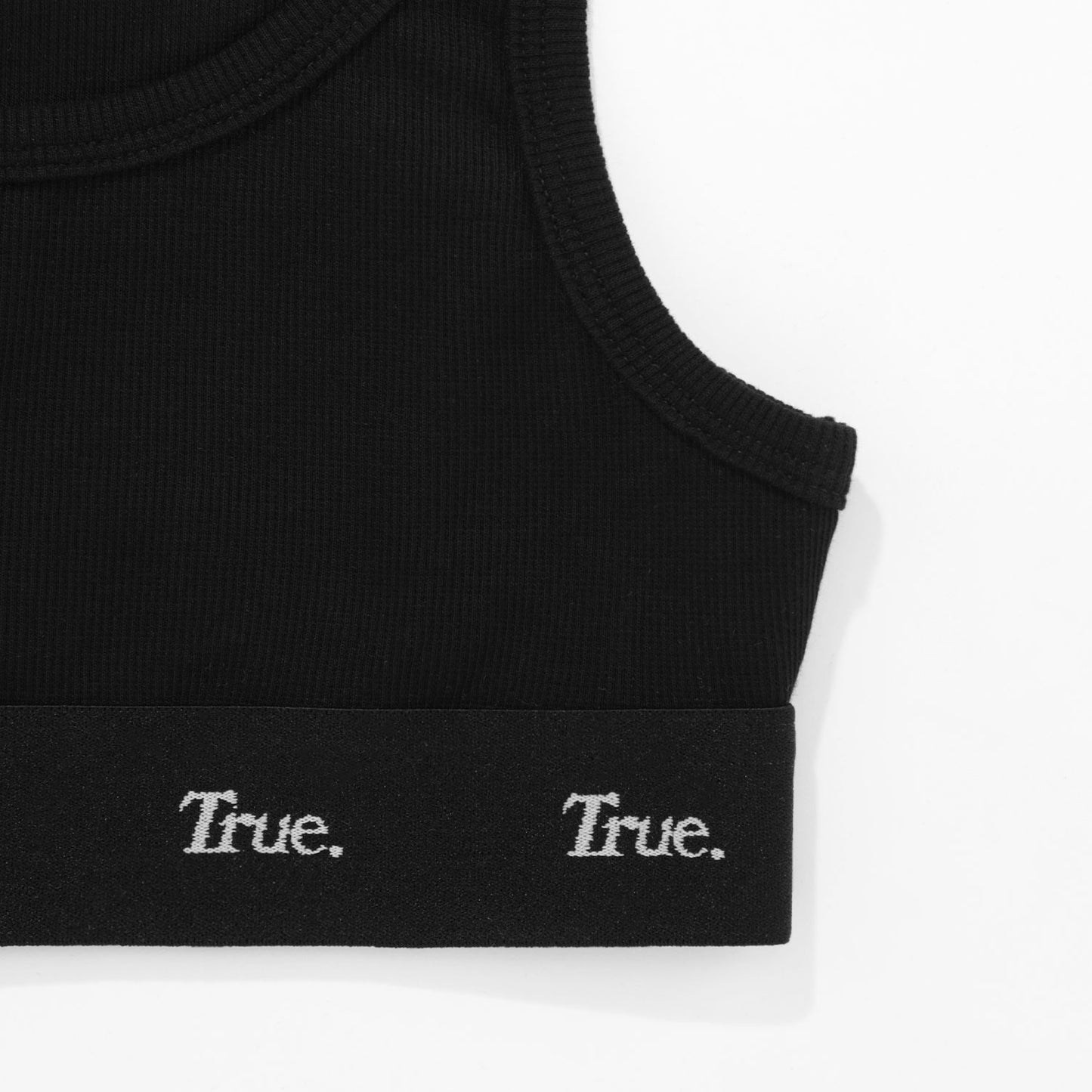 Tank Top En Rib Elástico Negro