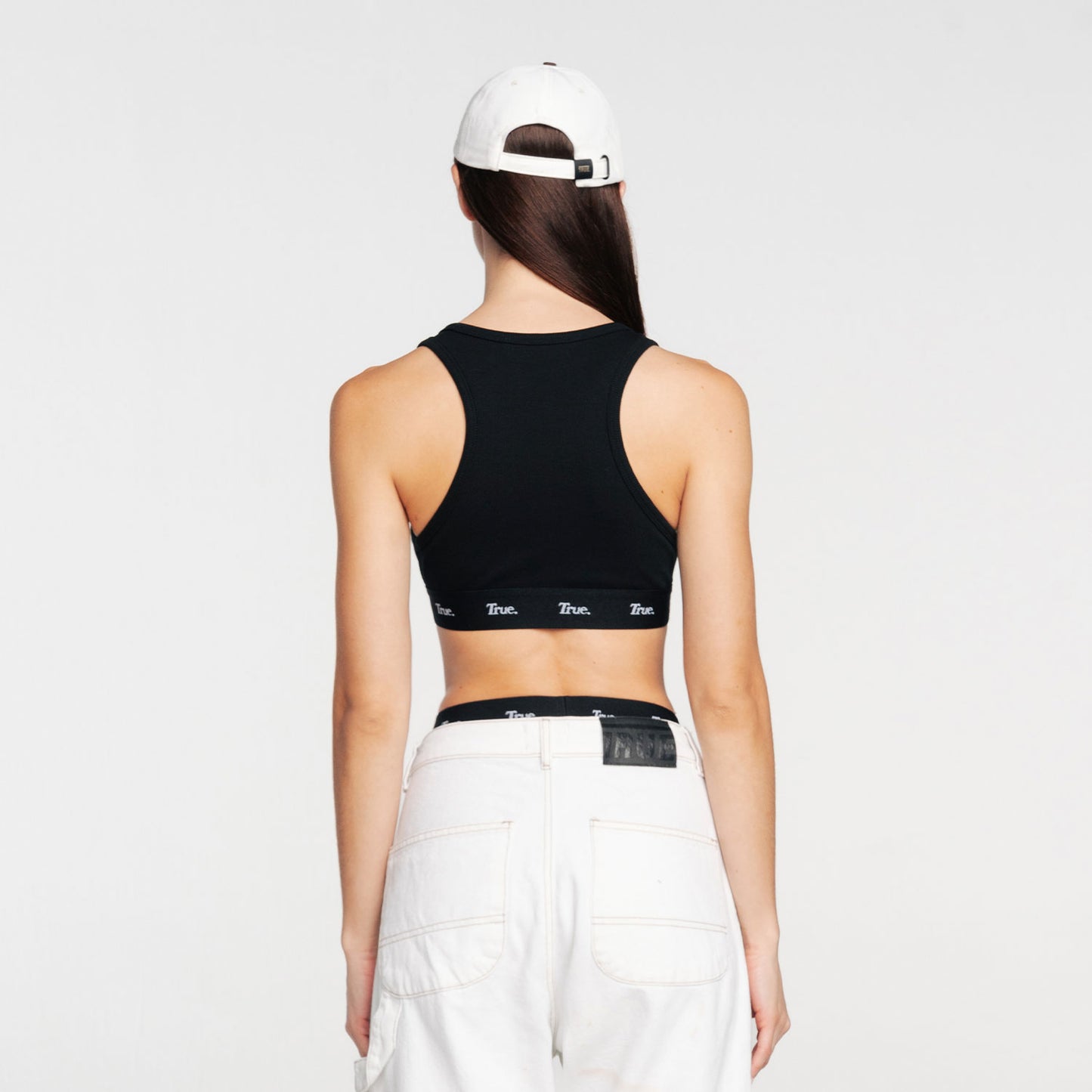 Tank Top En Rib Elástico Negro