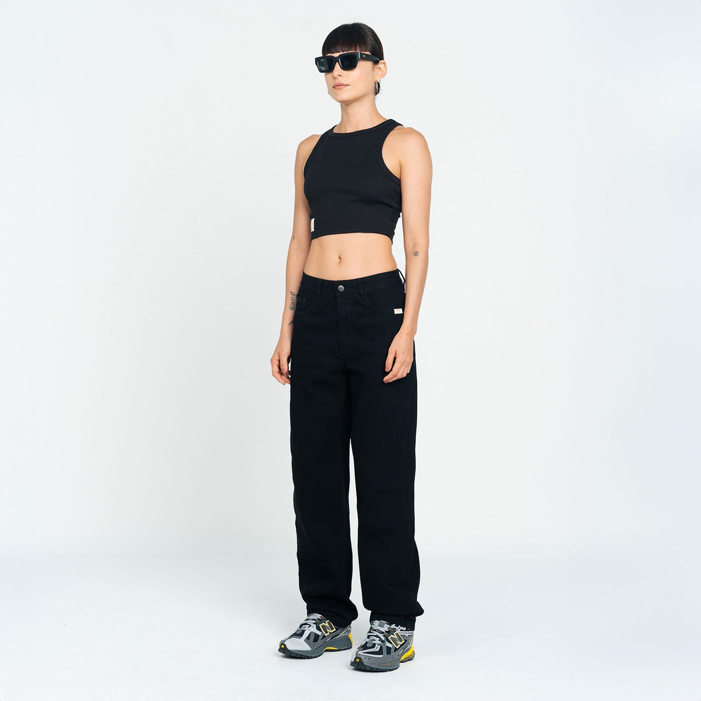 Tank Top En Rib Black