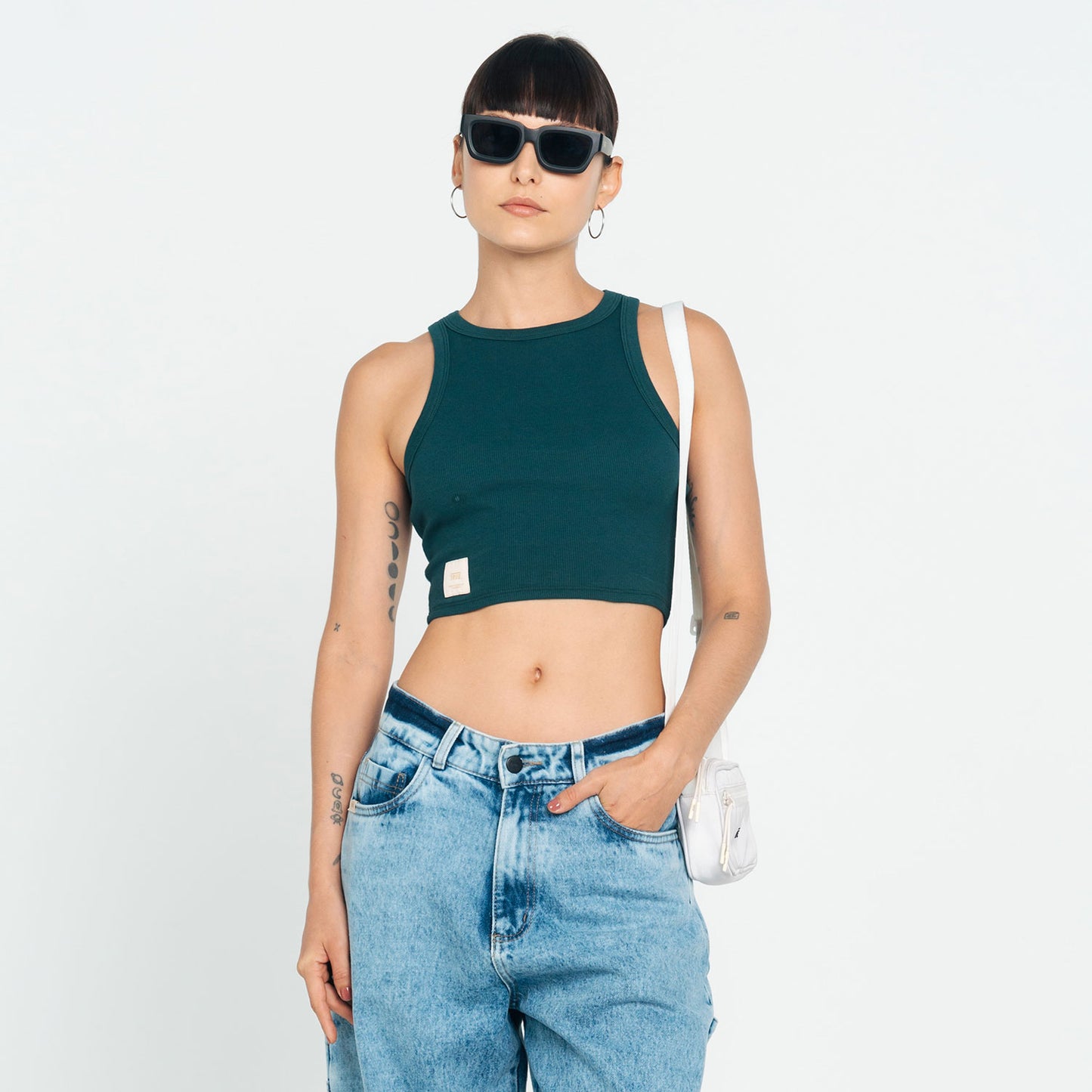 Tank Top En Rib Pine Green
