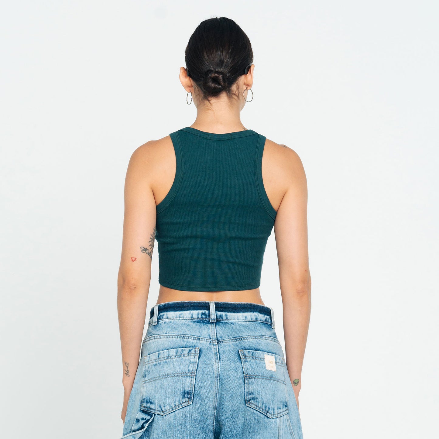 Tank Top En Rib Pine Green