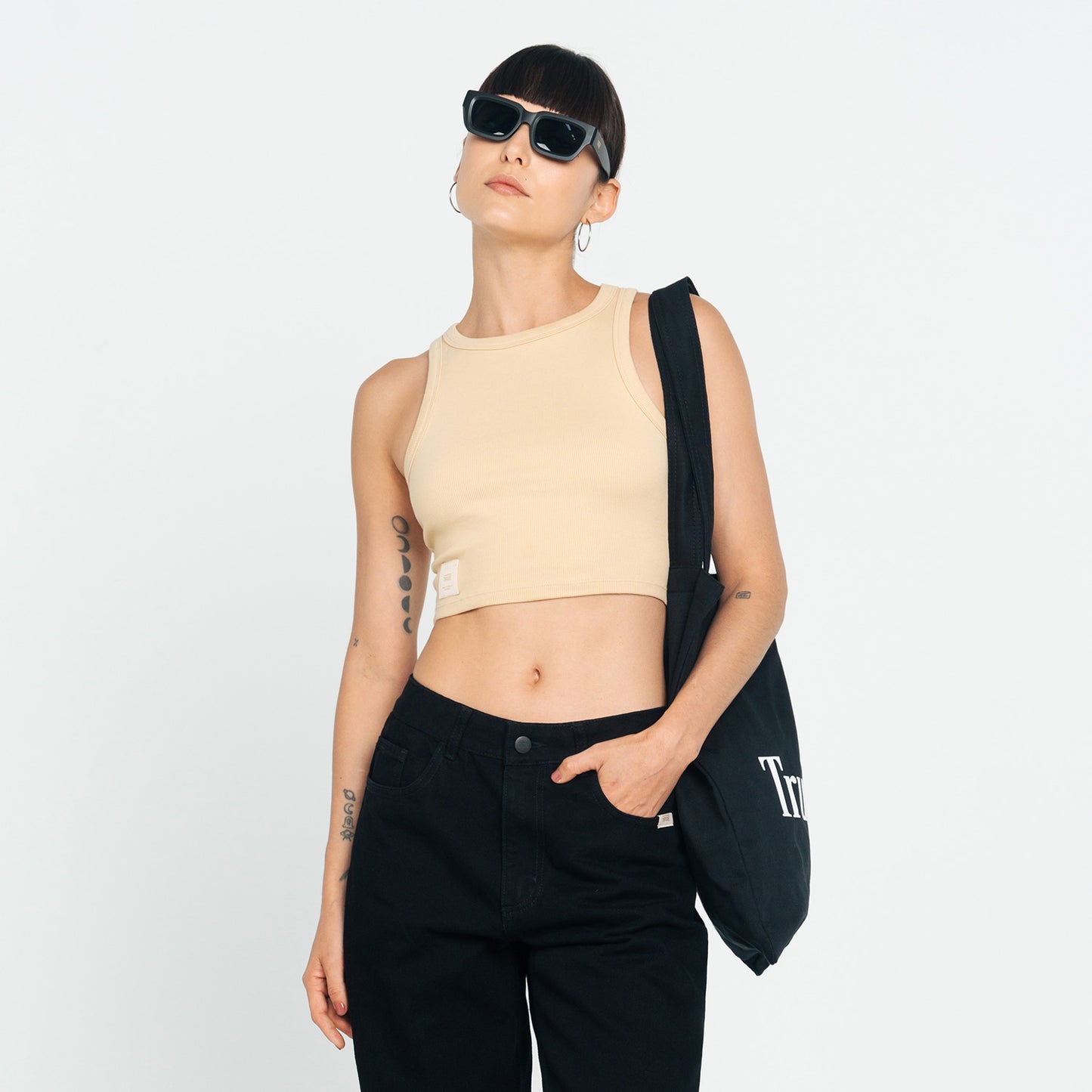 Tank Top En Rib Sand