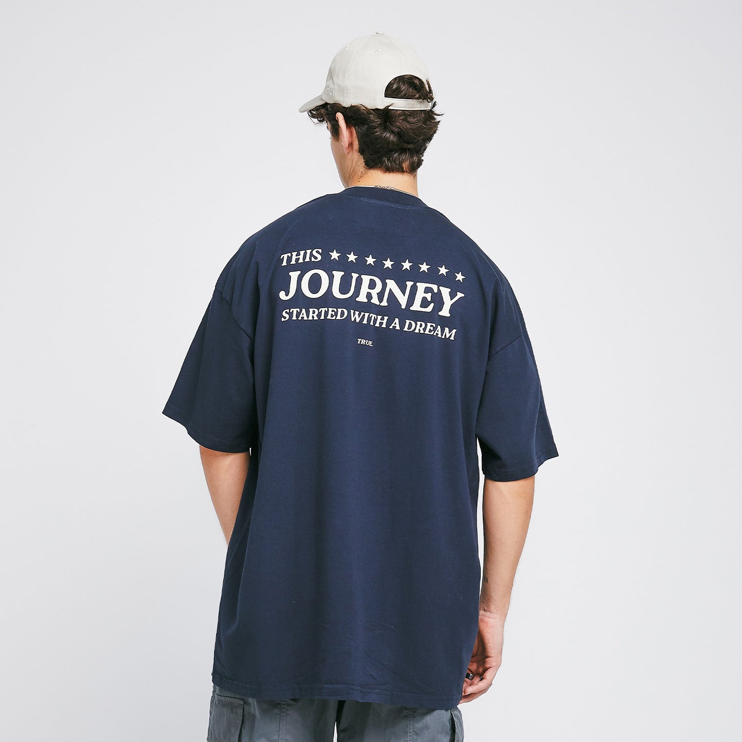 The Journey Oversized T-Shirt Dark Blue
