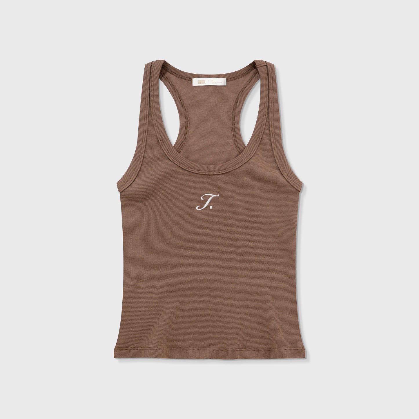 The Journey Ribbed Tank Top Brown