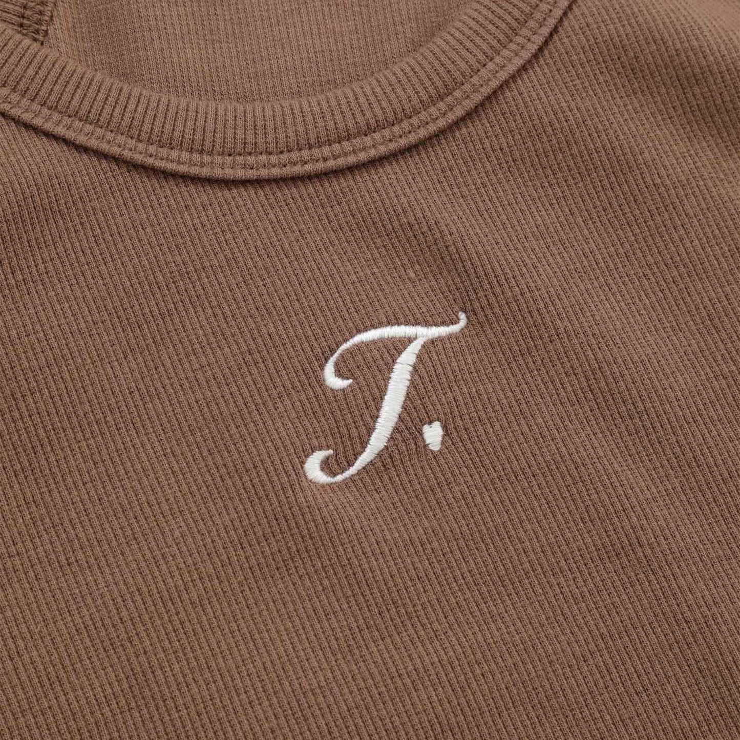 The Journey Ribbed Tank Top Brown