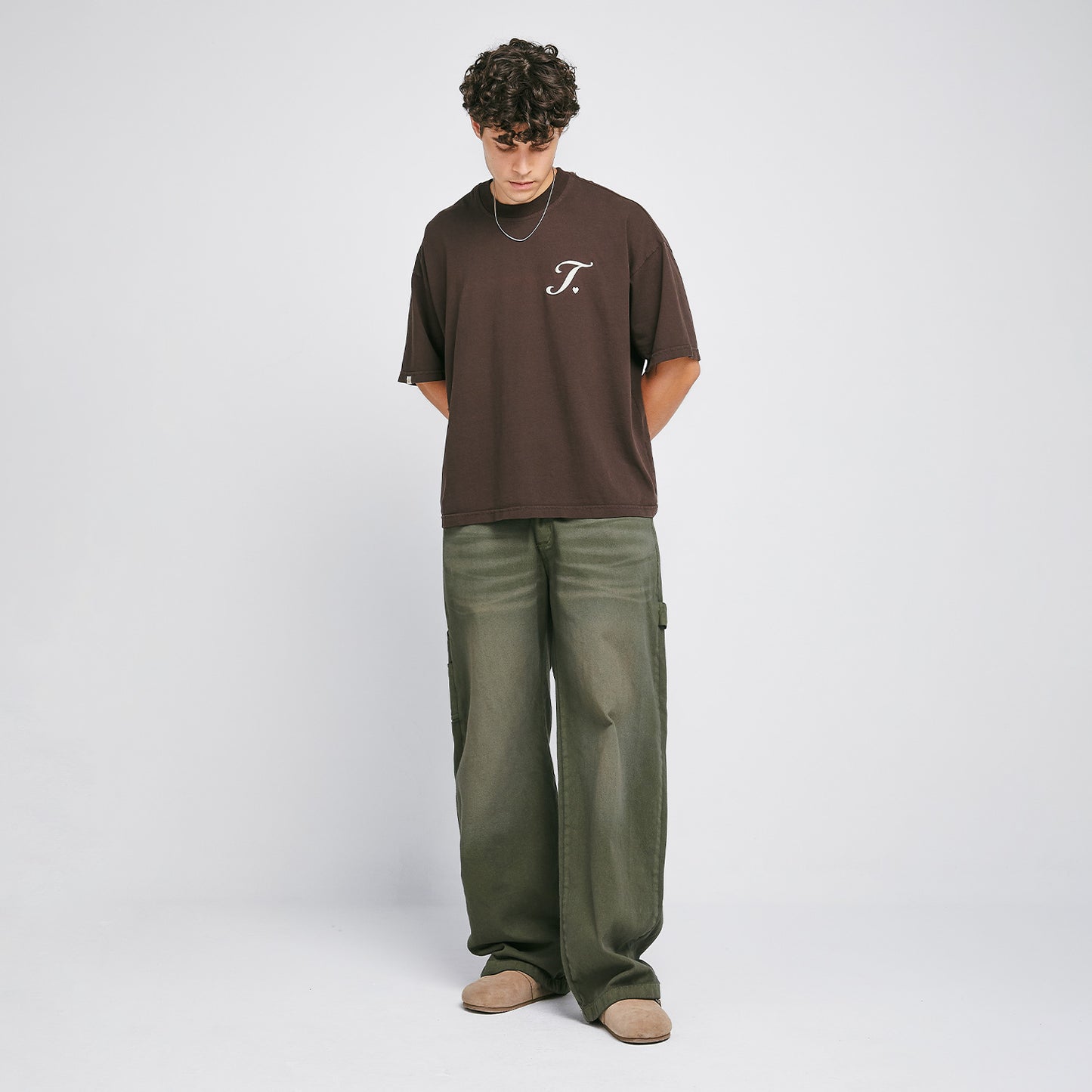 True Way Boxy Tee Brown
