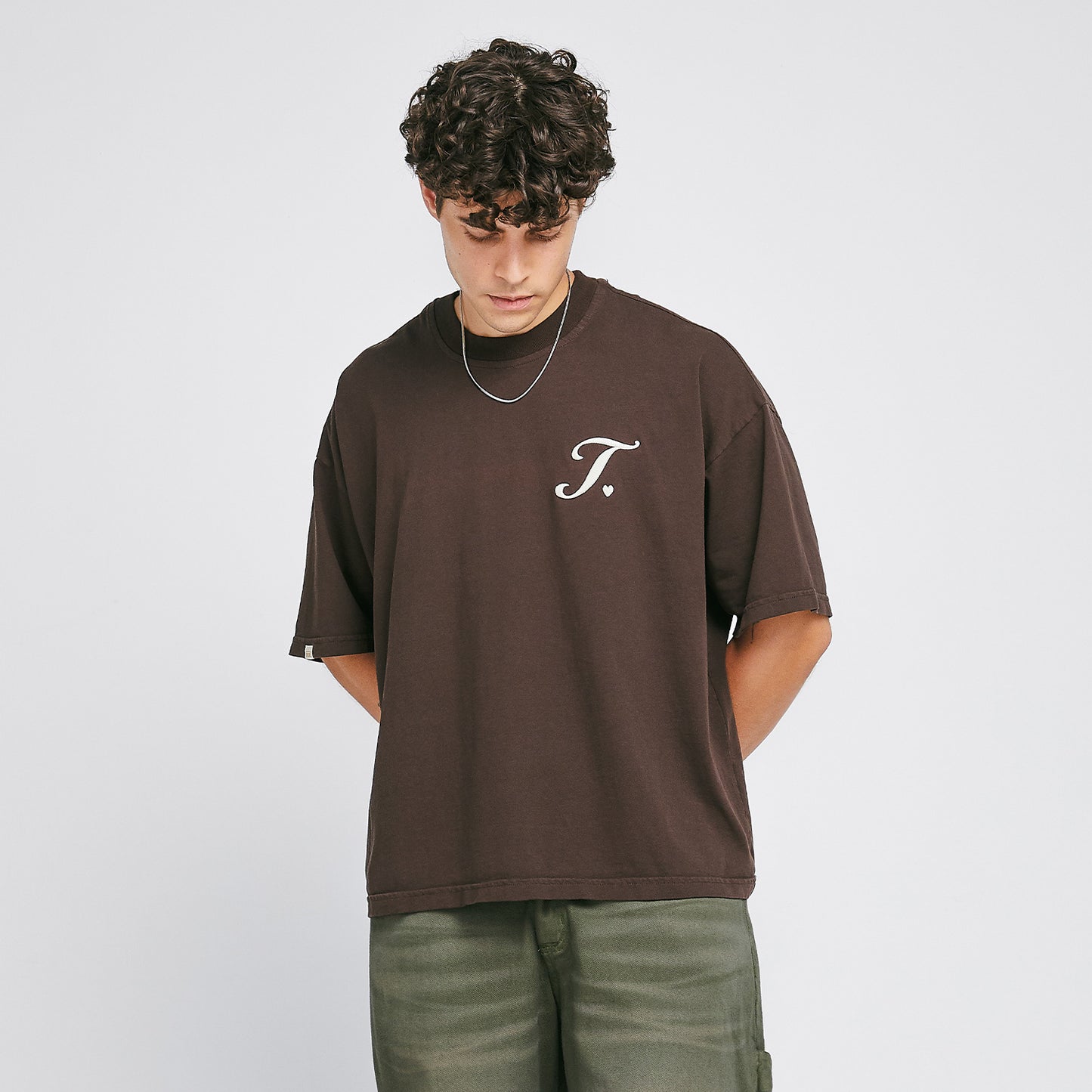 True Way Boxy Tee Brown