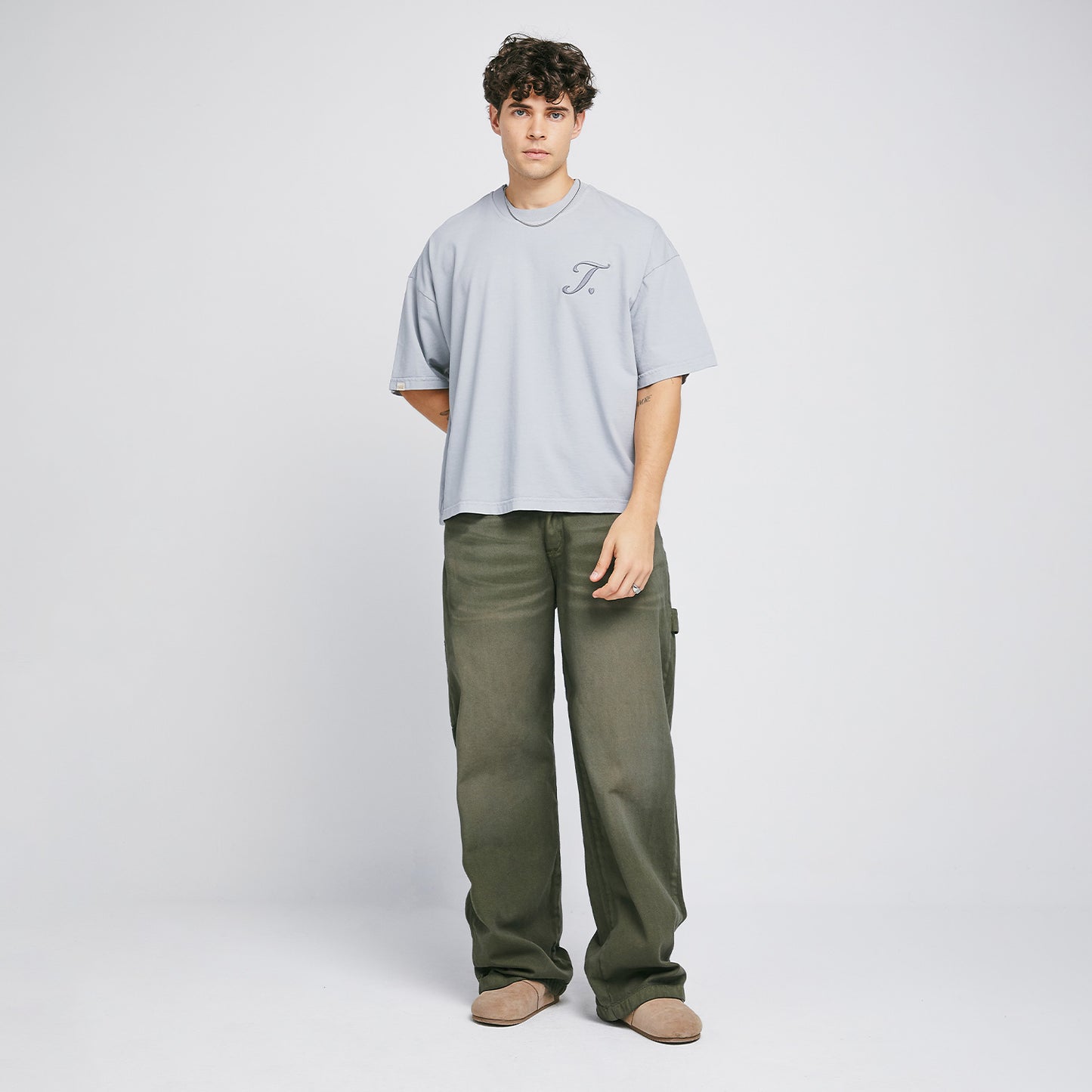 True Way Boxy Tee Grey