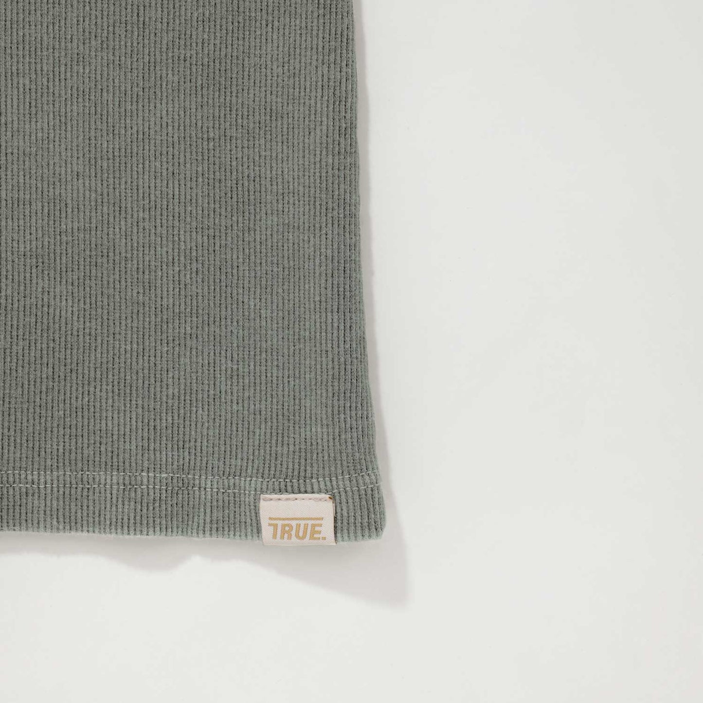 Washed Ribbed Tank Top Light Grey